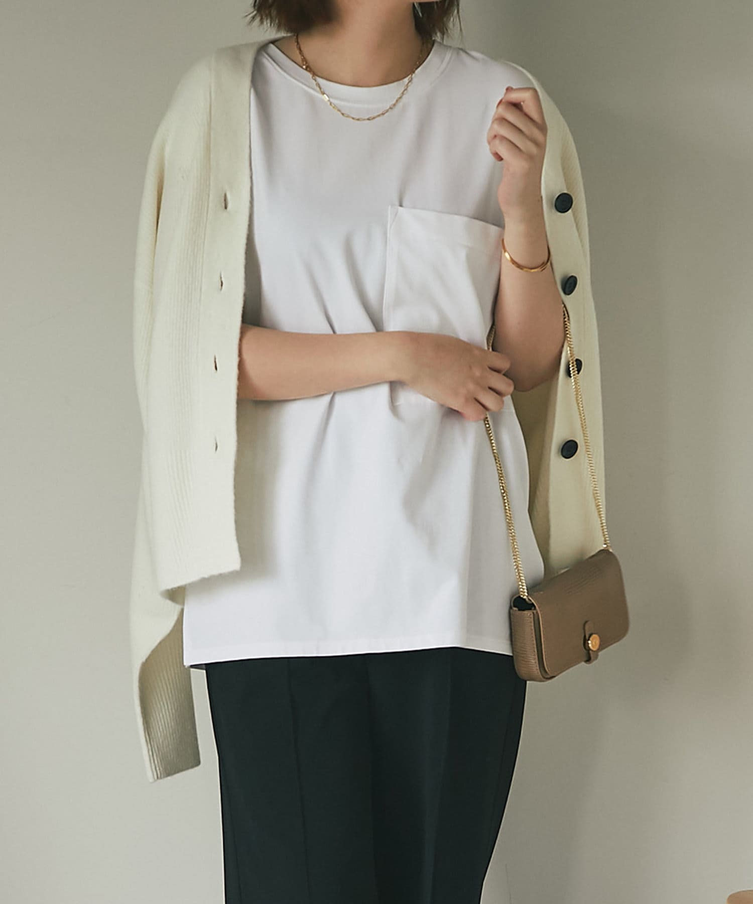 un dix cors(アンディコール) 【1枚は持っていたい】サスティナブルビッグポケットカットソー