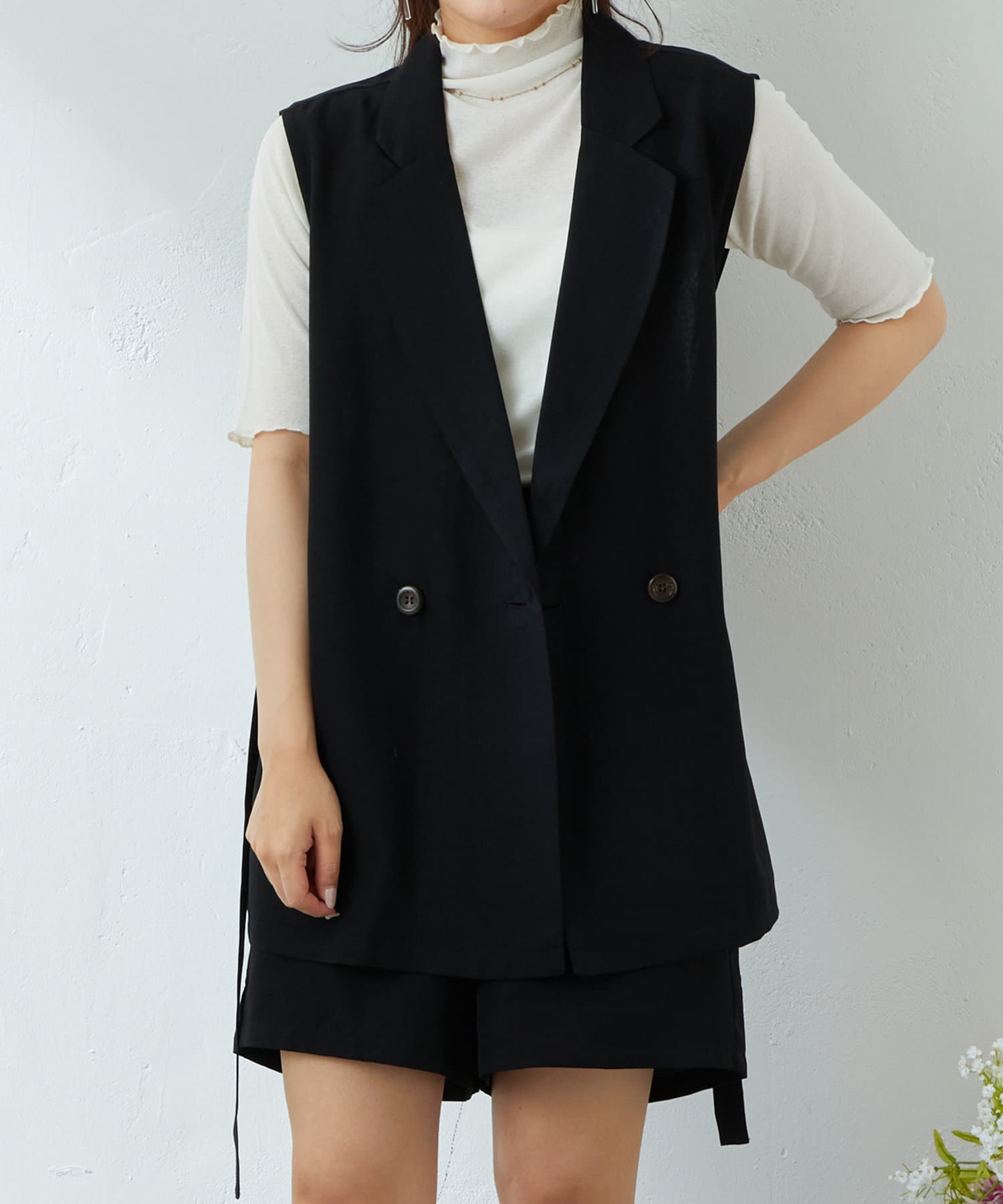 麻風ポリテーラーｄカン付きベスト Olive Des Olive Outlet オリーブ デ オリーブ アウトレット レディース Pal Closet パルクローゼット パルグループ公式ファッション通販サイト