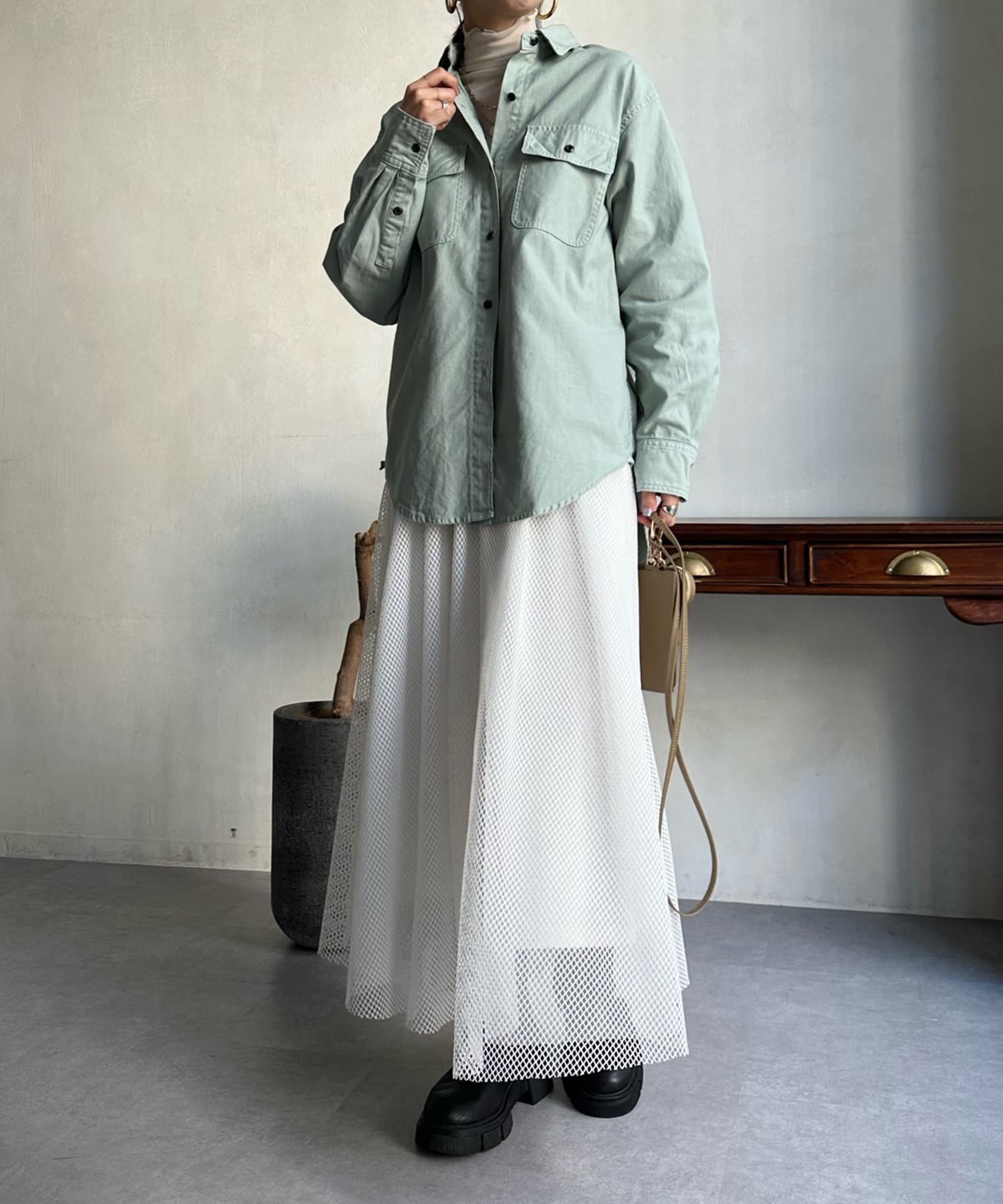 極美品**ヘルシーデニム Kidney.B オーバーサイズシャツ コットン 長袖 Healthy denim（ヘルシーデニム）｜Kidney B.アイテムの詳細