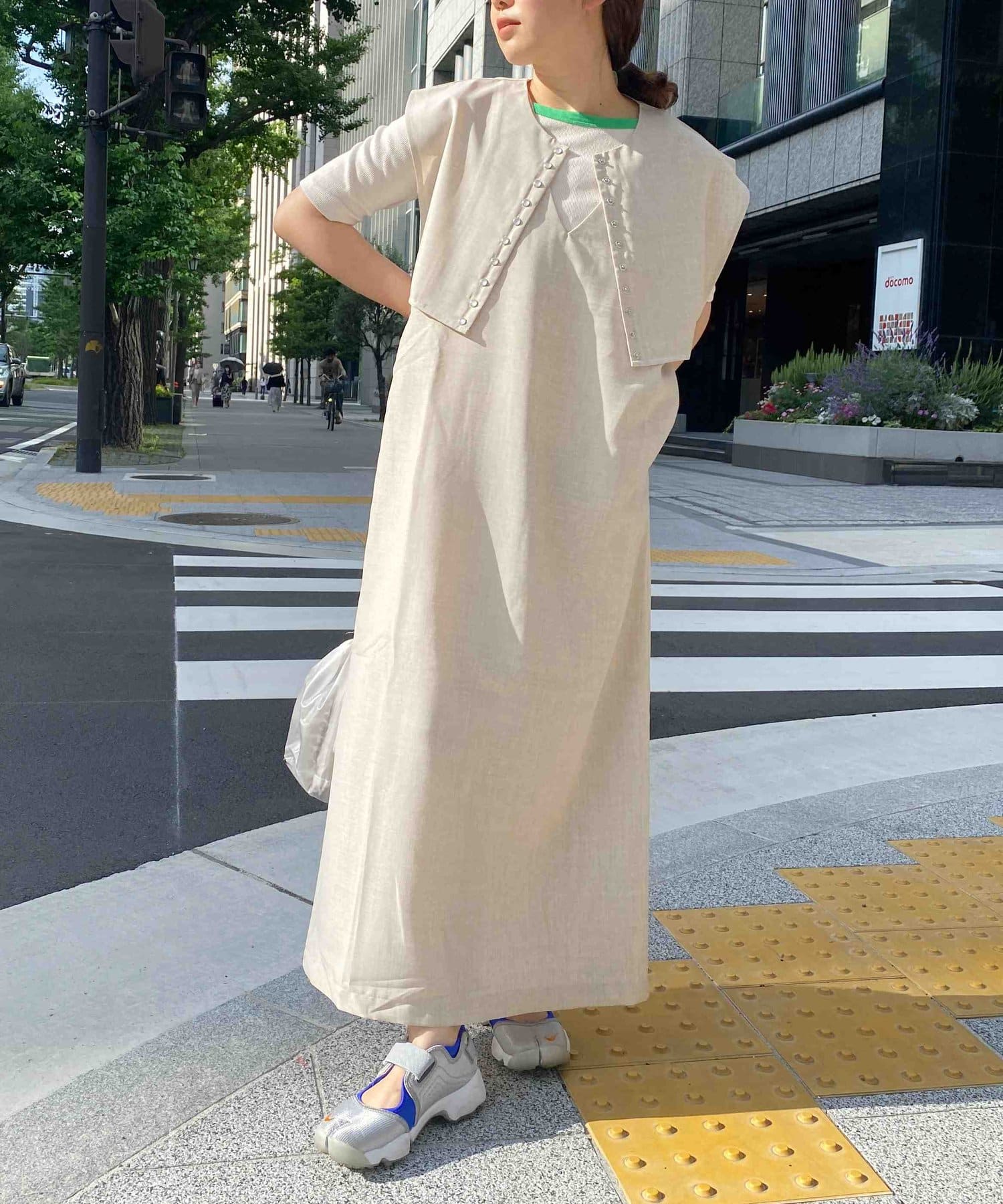 スナップボタンベストセット Vネックワンピース | CPCM(シーピー