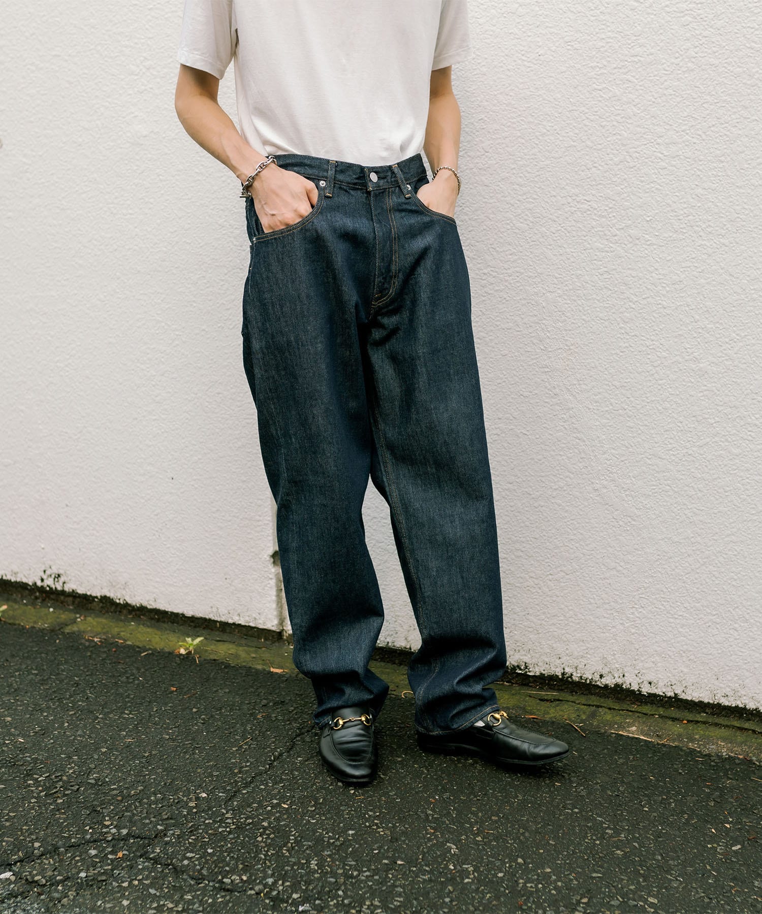 ヒップ50cmAURALEE HARD TWIST DENIM WIDE PANTS