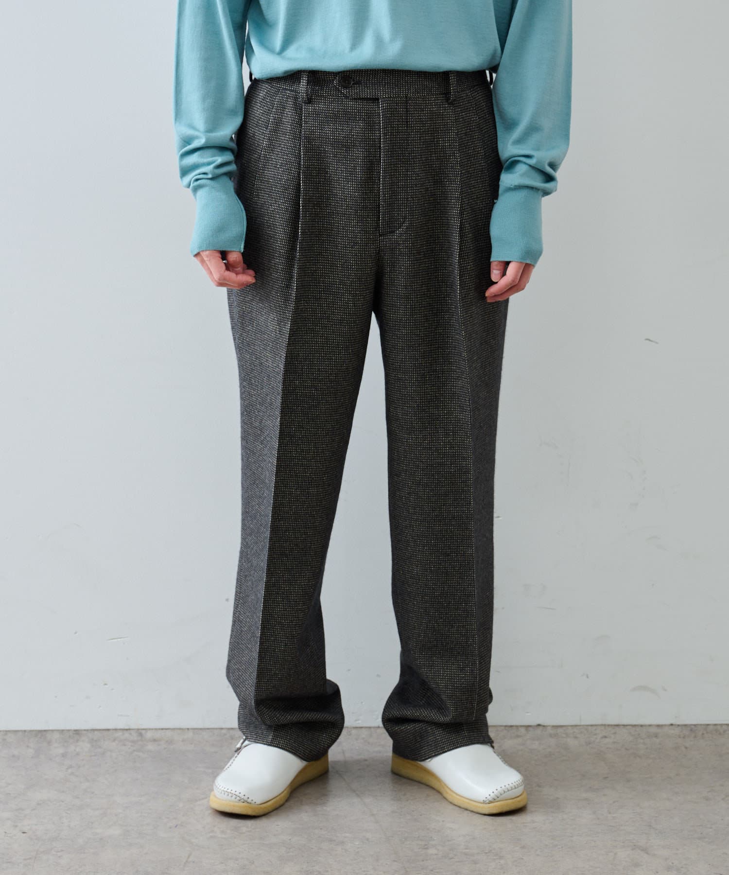 AURALEE CASHMERE TWEED TWO-TUCK SLACKS equaljustice.wy.gov