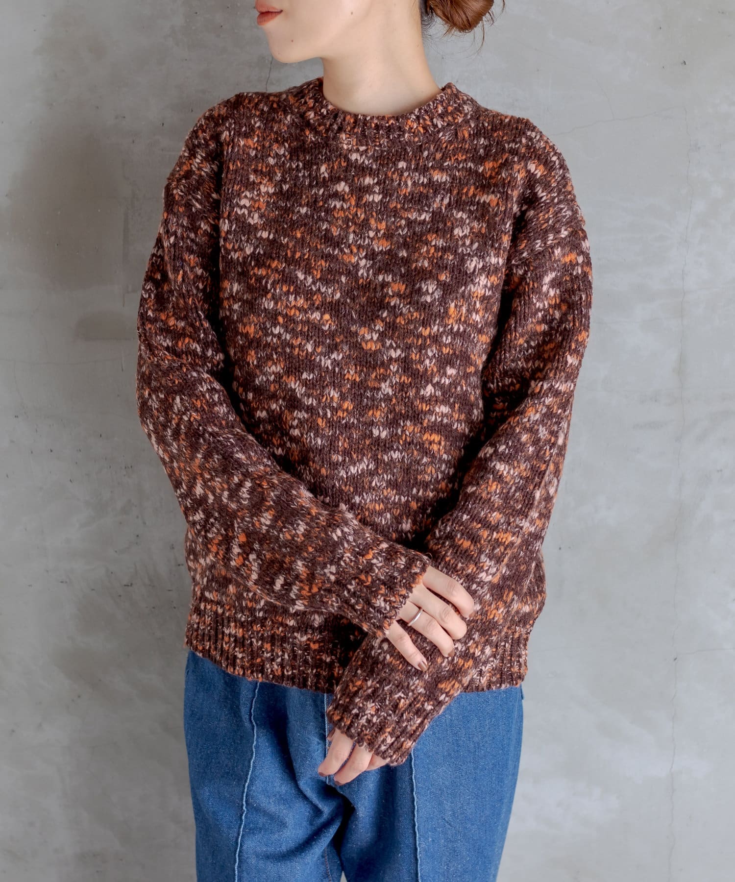 販売通販店 WOOL MIX COLOR SLUB YARN KNIT PULLOVER ニット/セーター