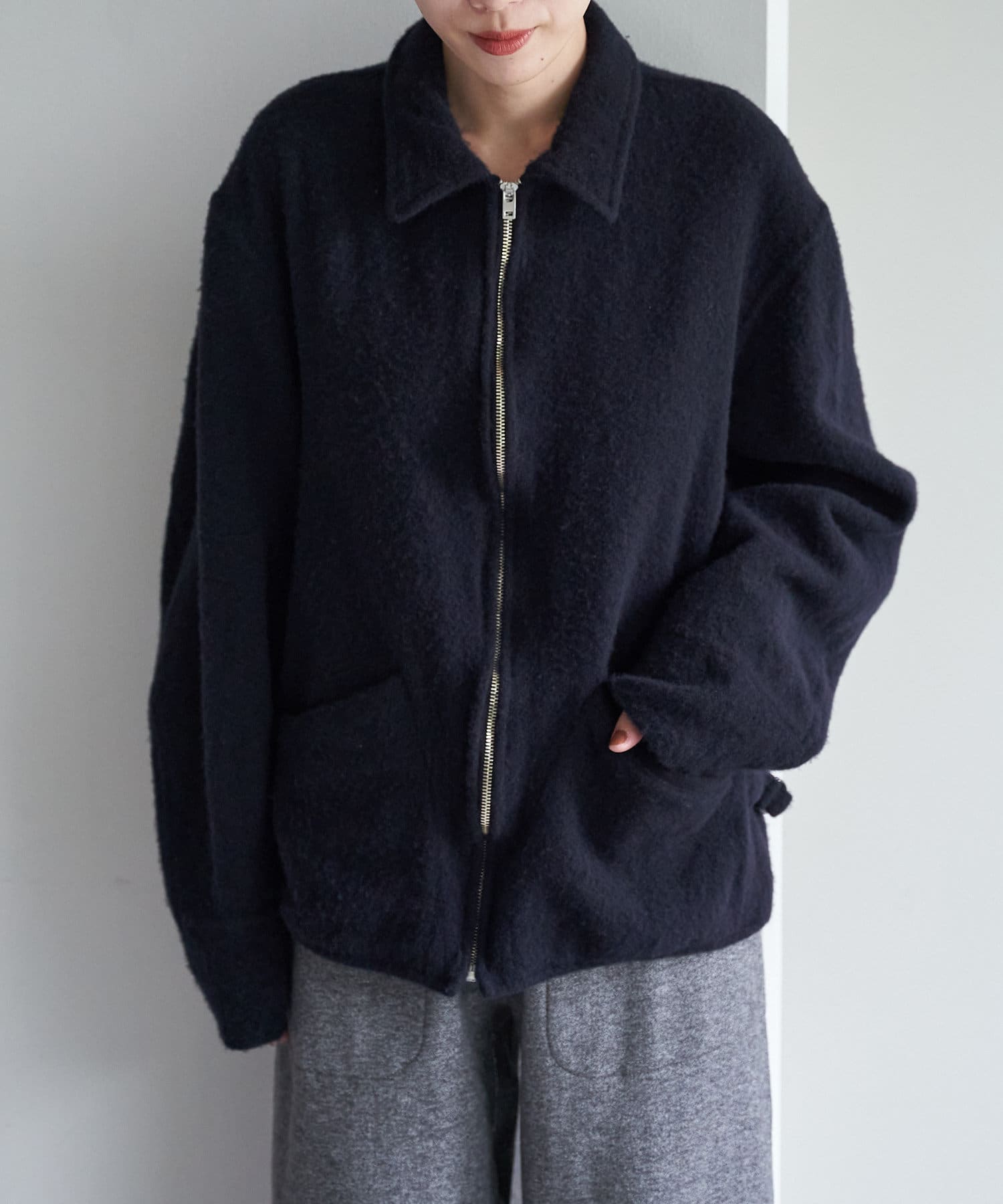 22AW COMOLI 縮絨ウールジップ ショートジャケット サイズ3 seven