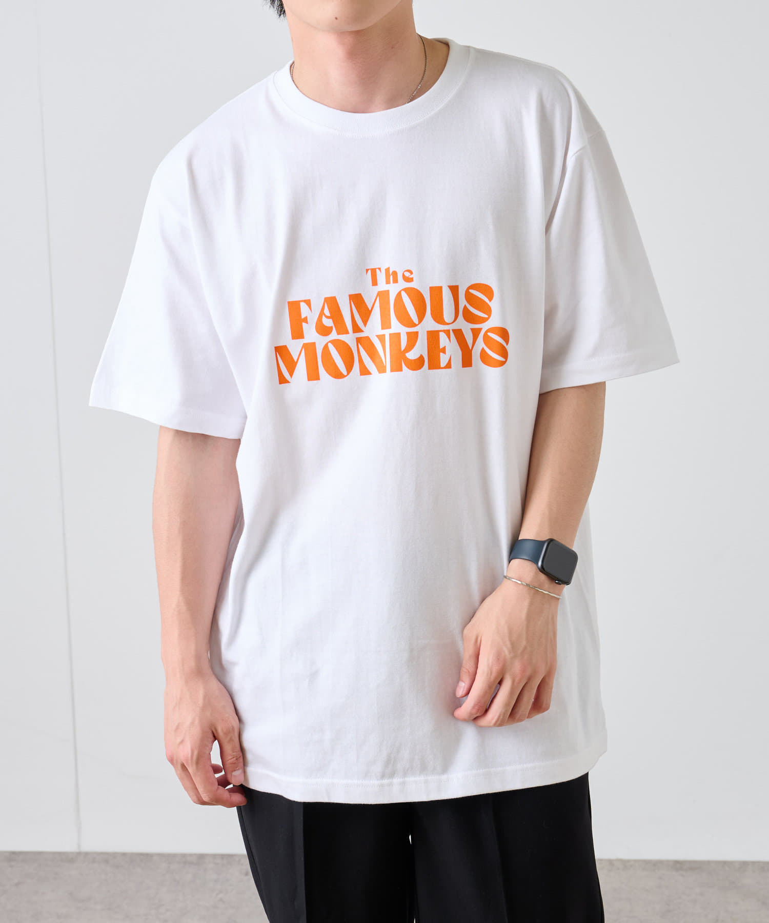 COLONY 2139(コロニー トゥーワンスリーナイン) レディース メッセージロゴTシャツ/ FamousMonkeys / ユニセックス ホワイト