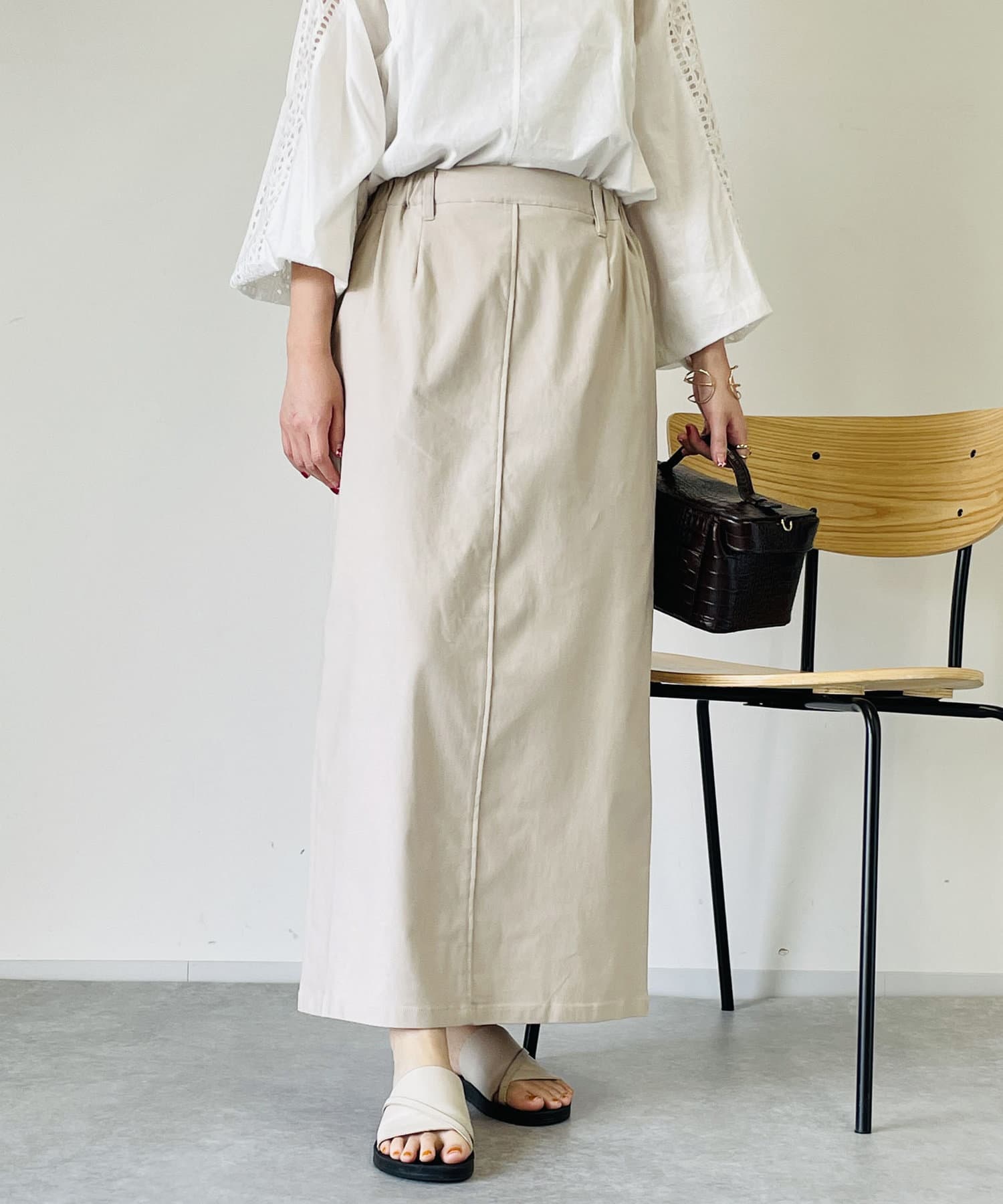 un dix cors(アンディコール) 【高見えアイテム】2WAYロングスリットスカート