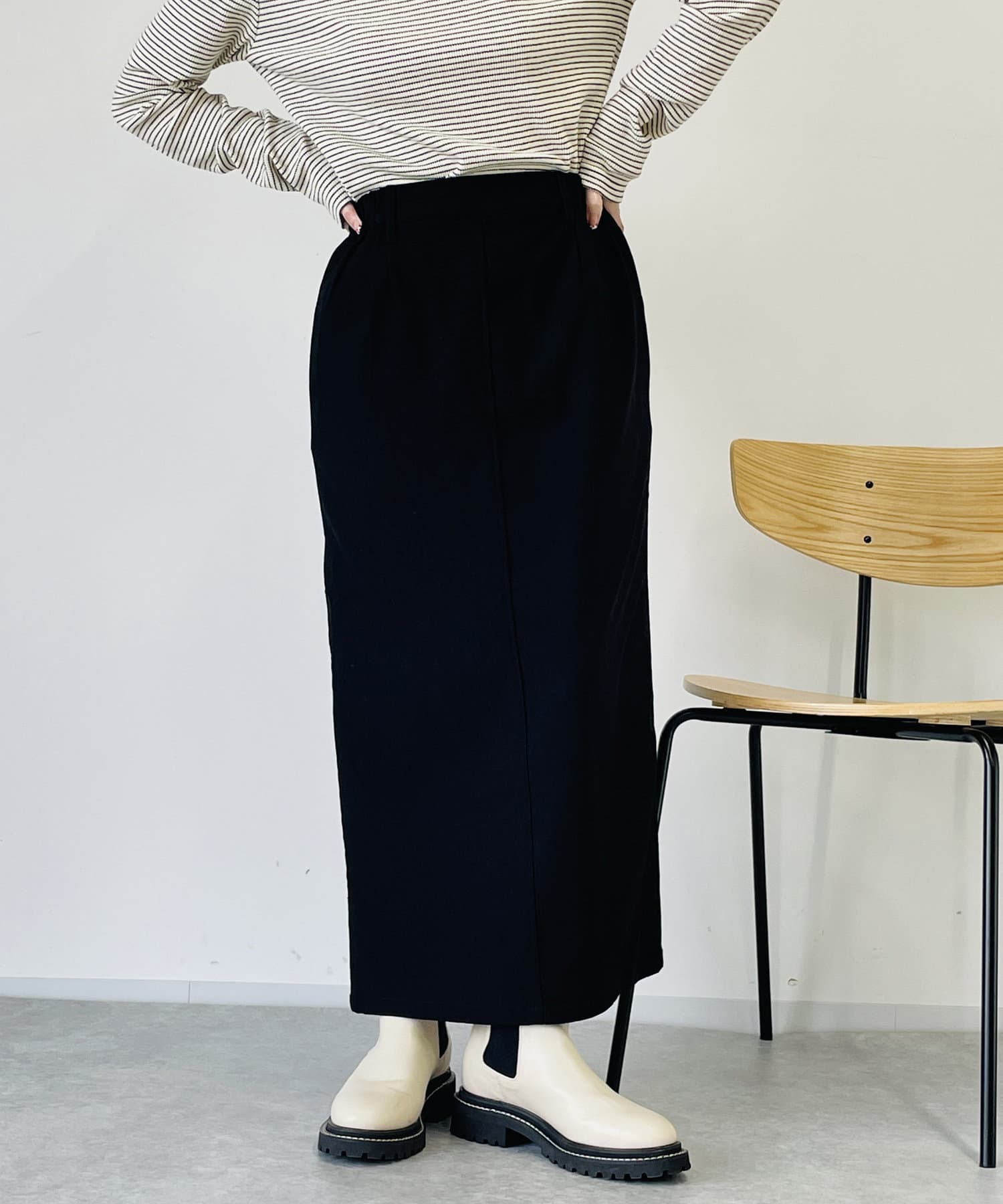 un dix cors(アンディコール) 【高見えアイテム】2WAYロングスリットスカート