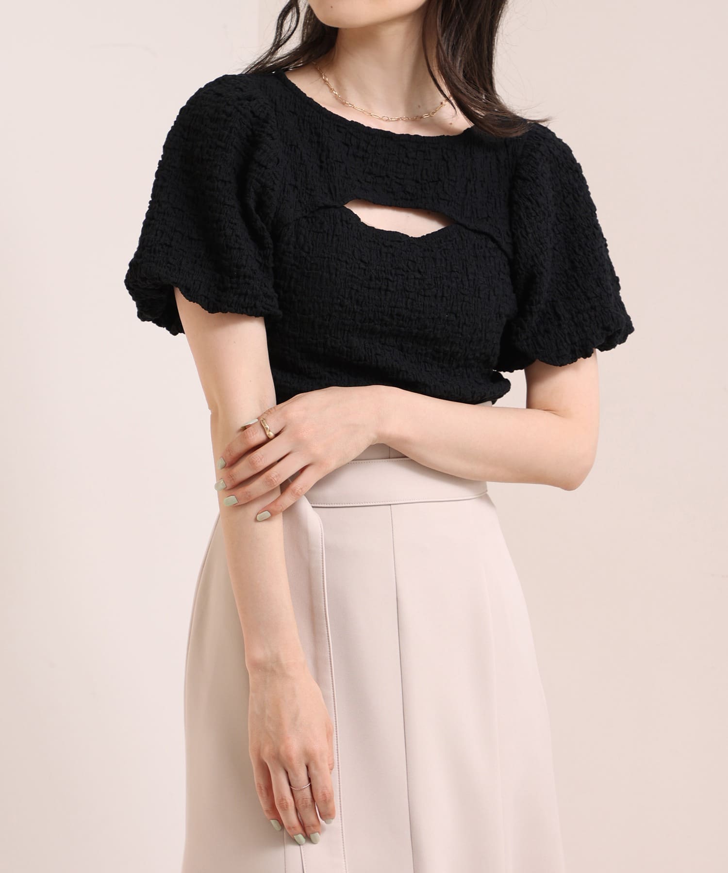 NICE CLAUP / OLIVE des OLIVE OUTLET(ナイスクラップ  / オリーブ デ オリーブ アウトレット) 【one after another】胸あきＴｏｐｓ