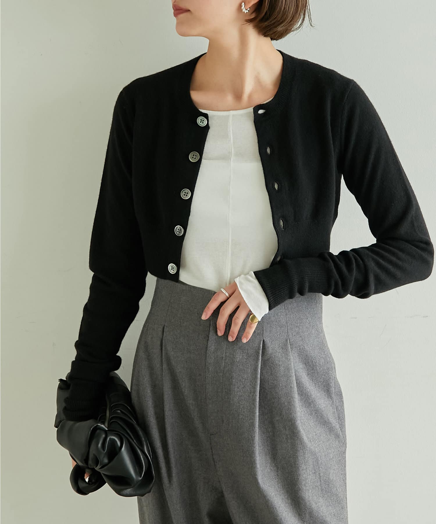 INSCRIRE アンスクリア カシミア100% ショートカーディガン 【公式通販】