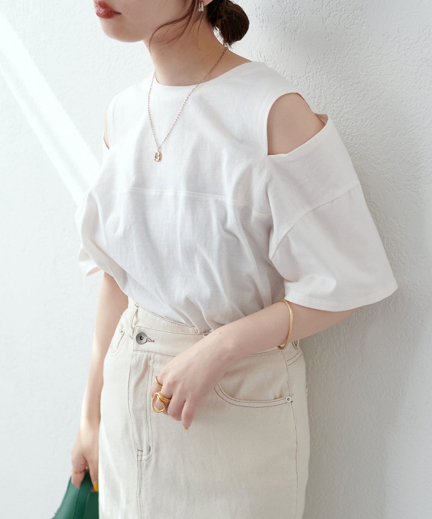 natural couture(ナチュラルクチュール) 肩スリットゆるＴ