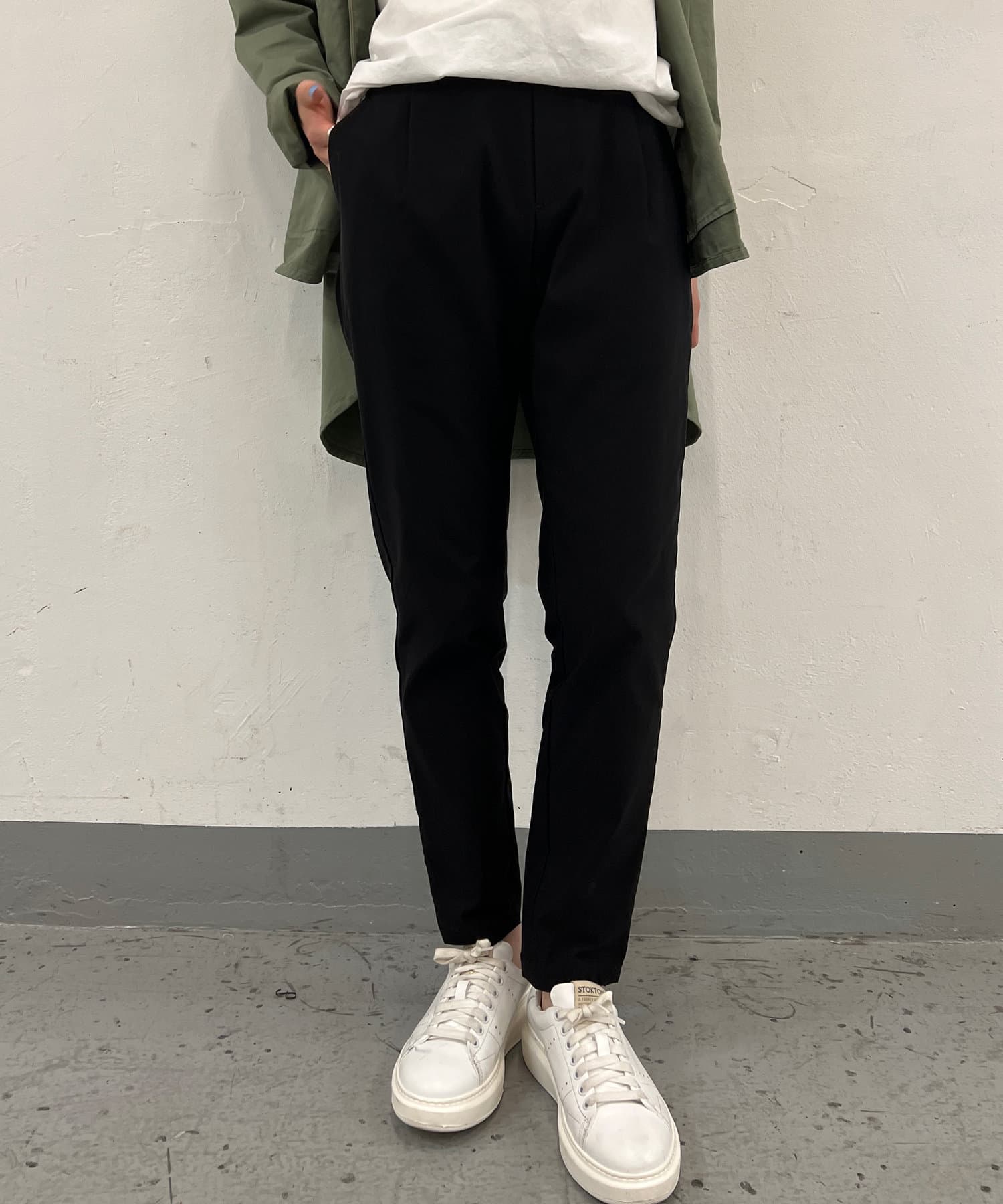BEARDSLEY(ビアズリー) 《LIVEでご紹介・3サイズ展開》綿タックスリムパンツ