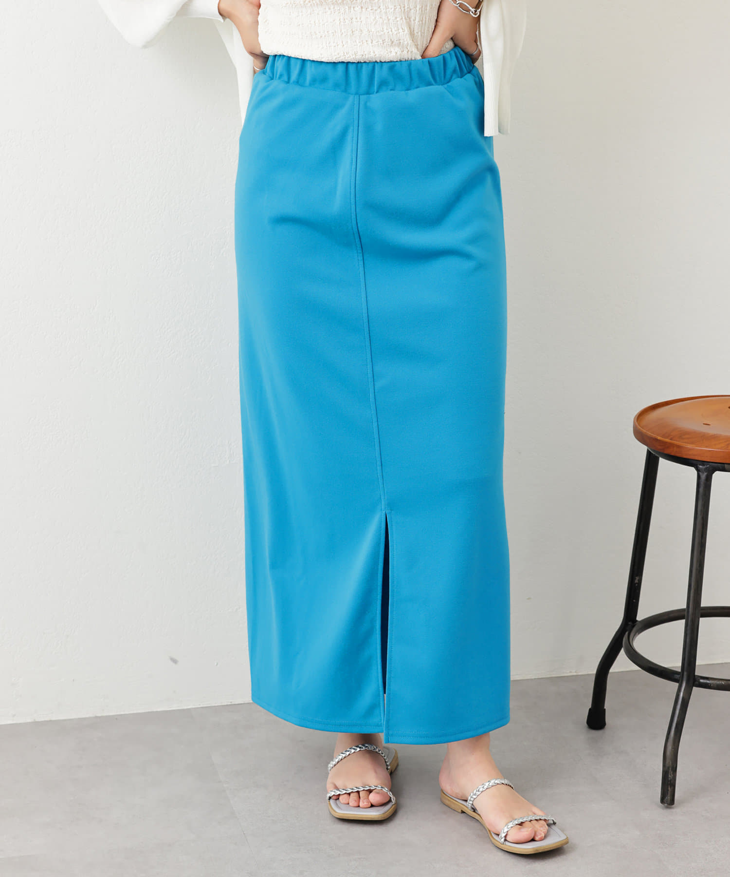 natural couture(ナチュラルクチュール) カラーポンチナロースカート