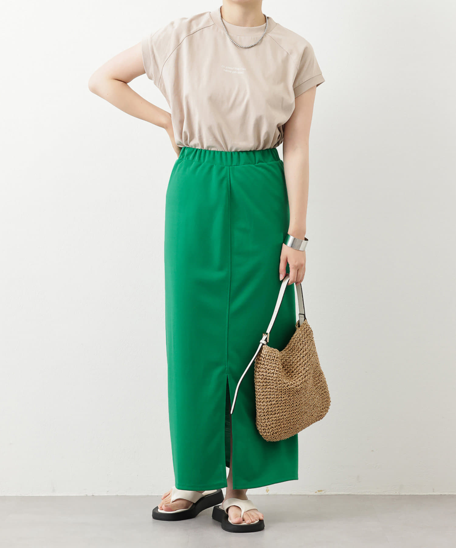 カラーポンチナロースカート | natural couture(ナチュラルクチュール