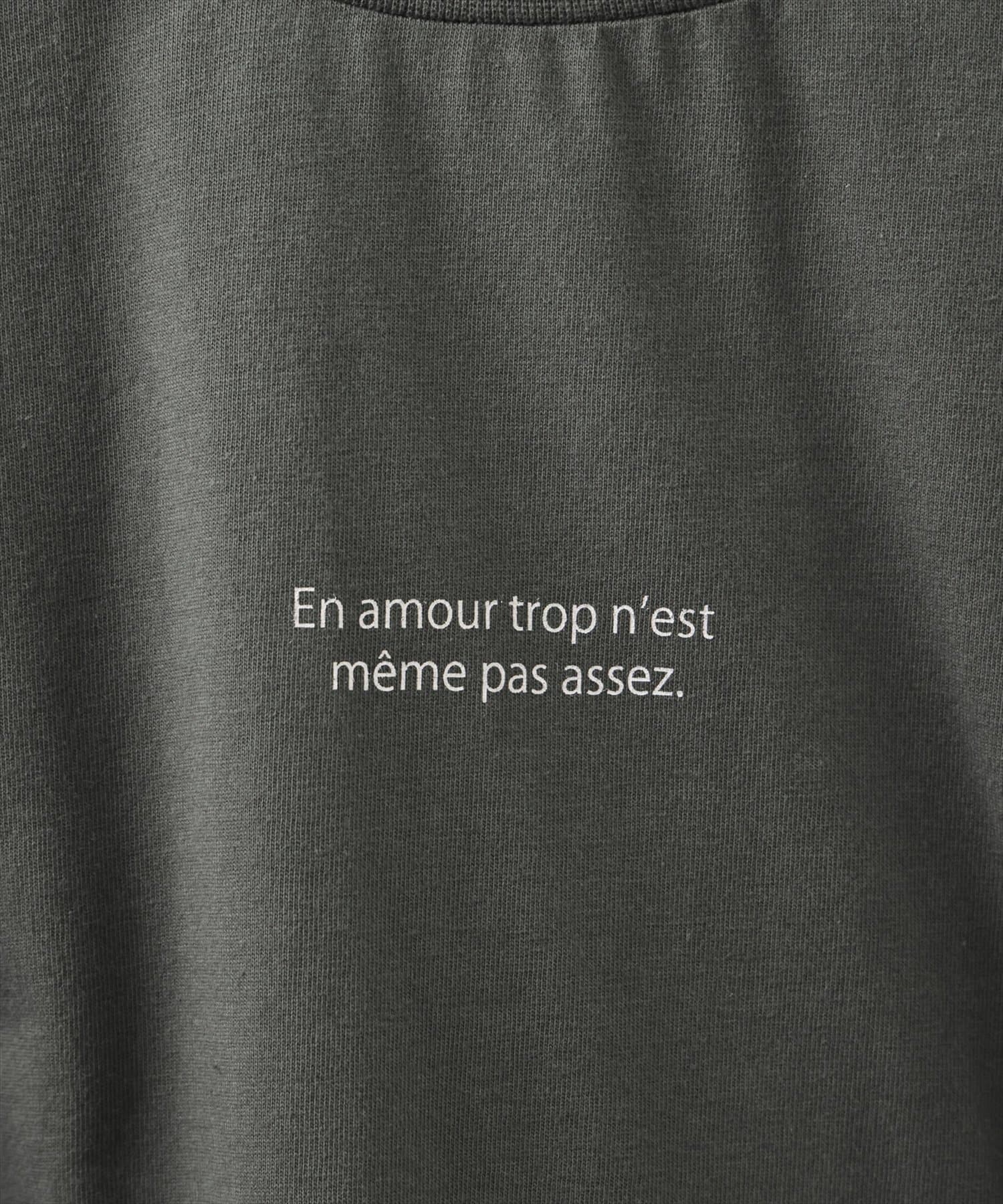 natural couture(ナチュラルクチュール) USAコットンモックネックロゴＴ