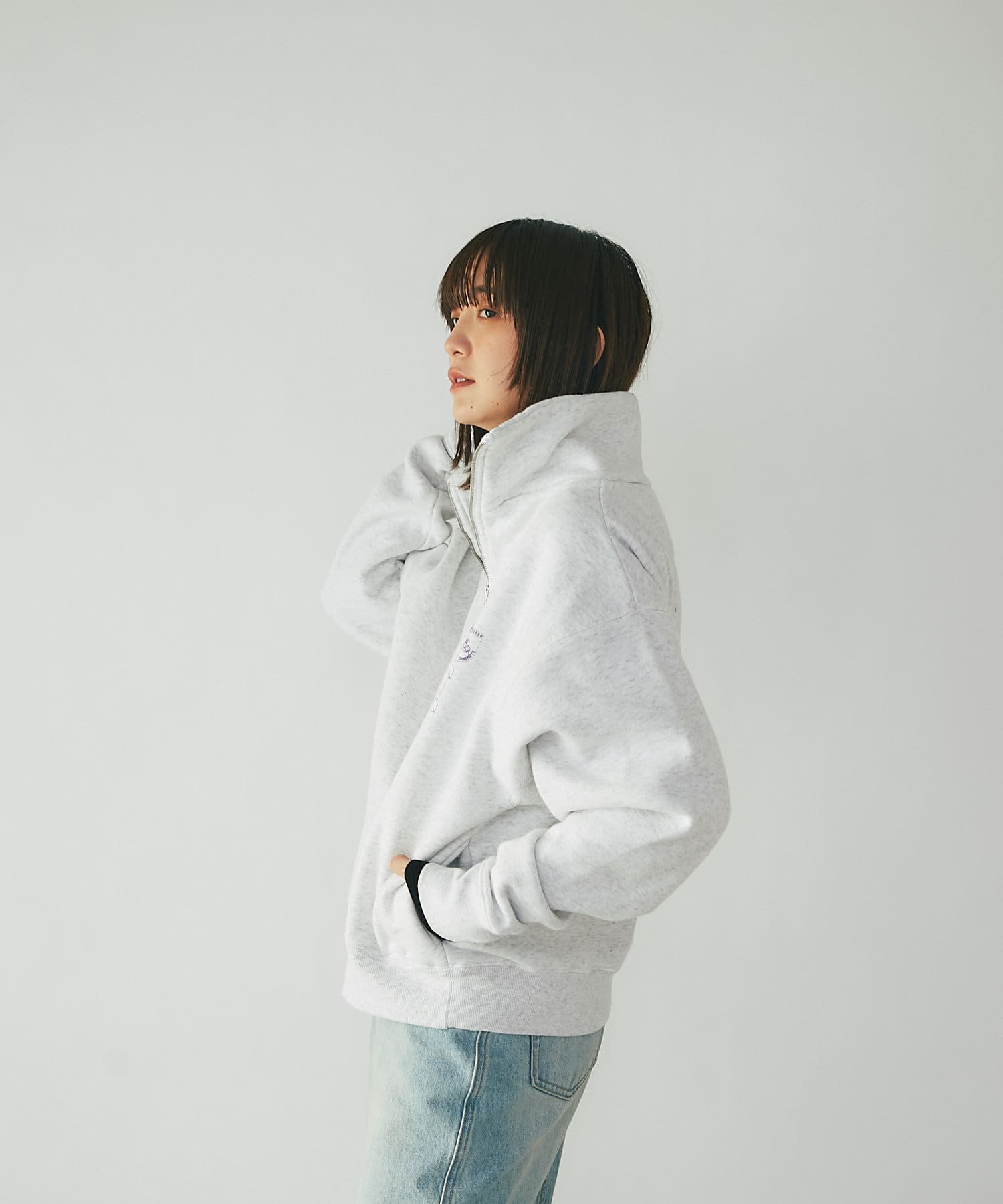 WEB限定/GOOD ROCK SPEED】HALF ZIP裏起毛スエット | RIVE