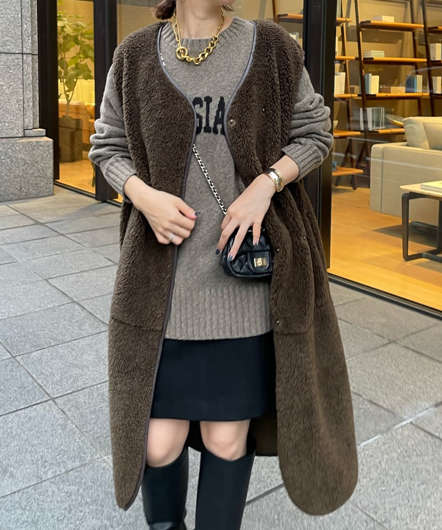 agawd Reversible Boa Coat コート アガウド | www.fleettracktz.com