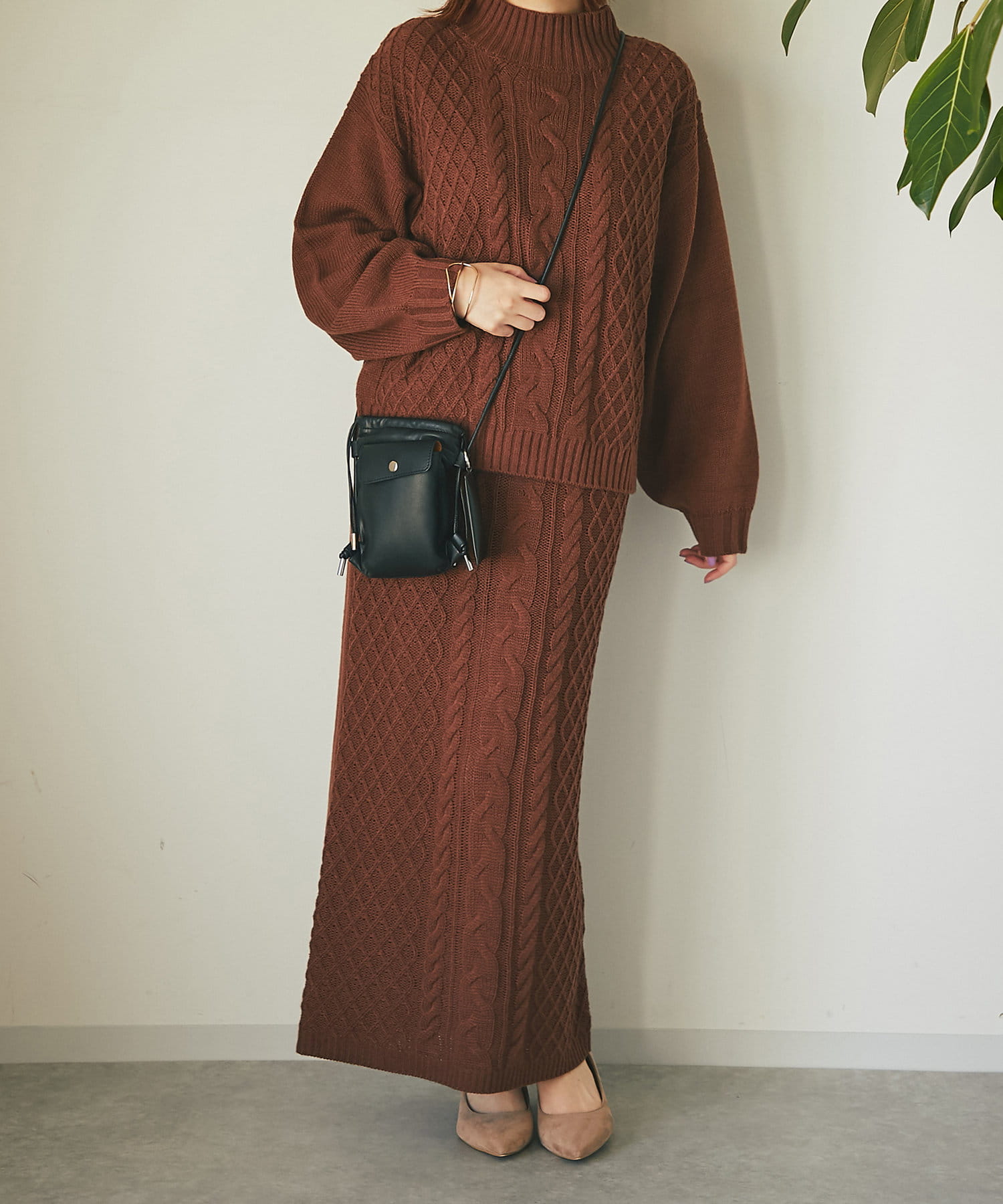 un dix cors(アンディコール) 【時短アイテム】アラン柄セットアップ