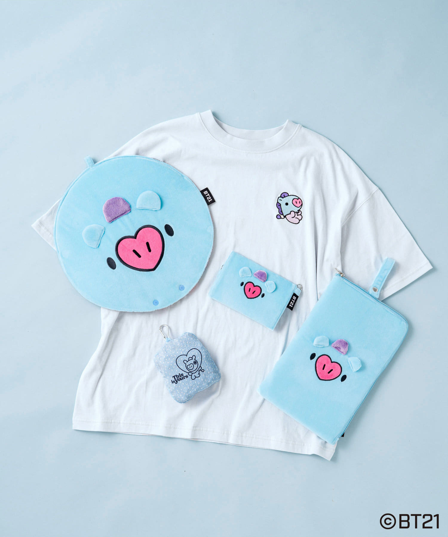 one after another NICE CLAUP(ワンアフターアナザー ナイスクラップ) BT21 ポーチ付きエコバッグ