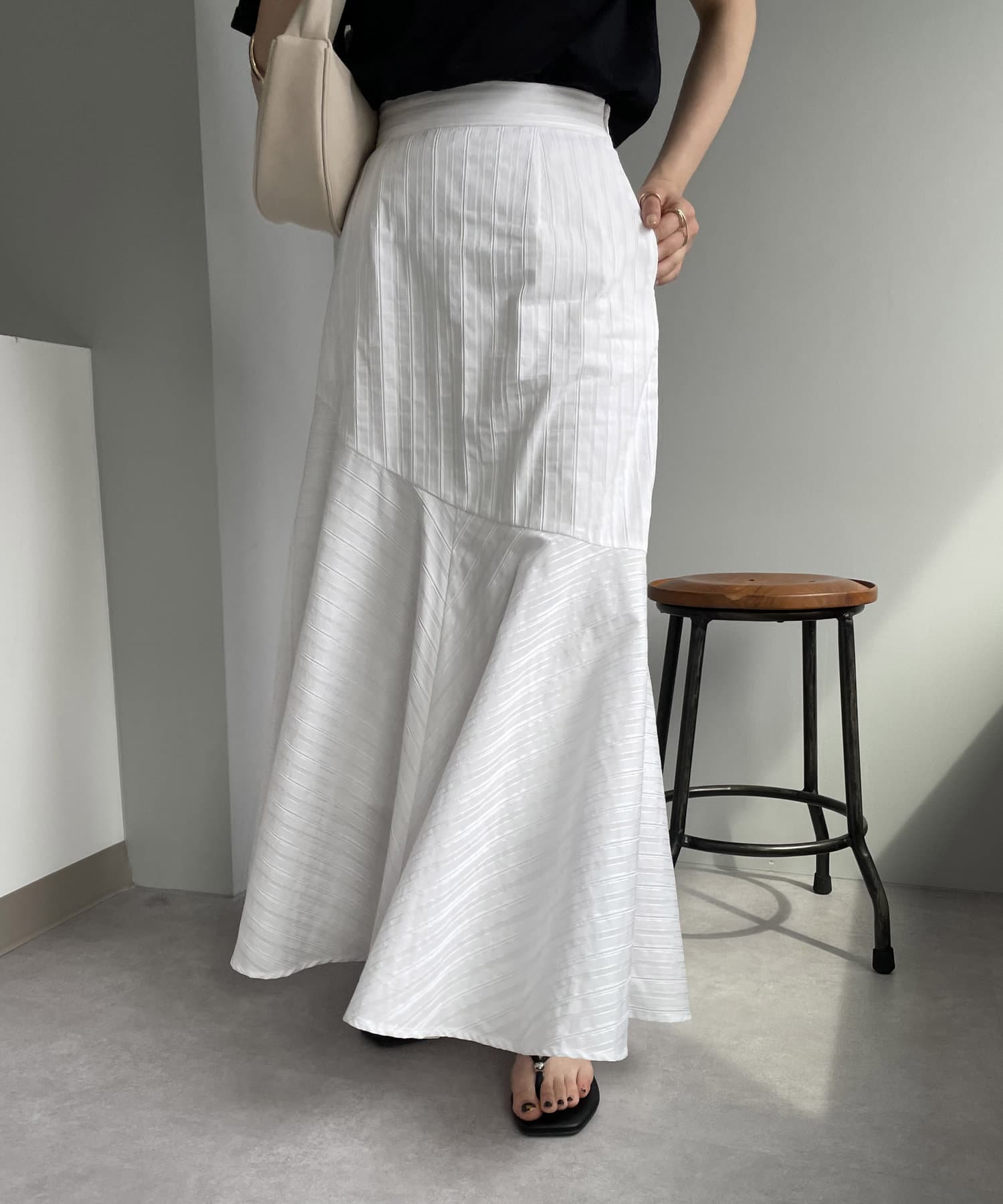 CAPRICIEUX LE'MAGE】ストライプマーメイドスカート | OUTLET