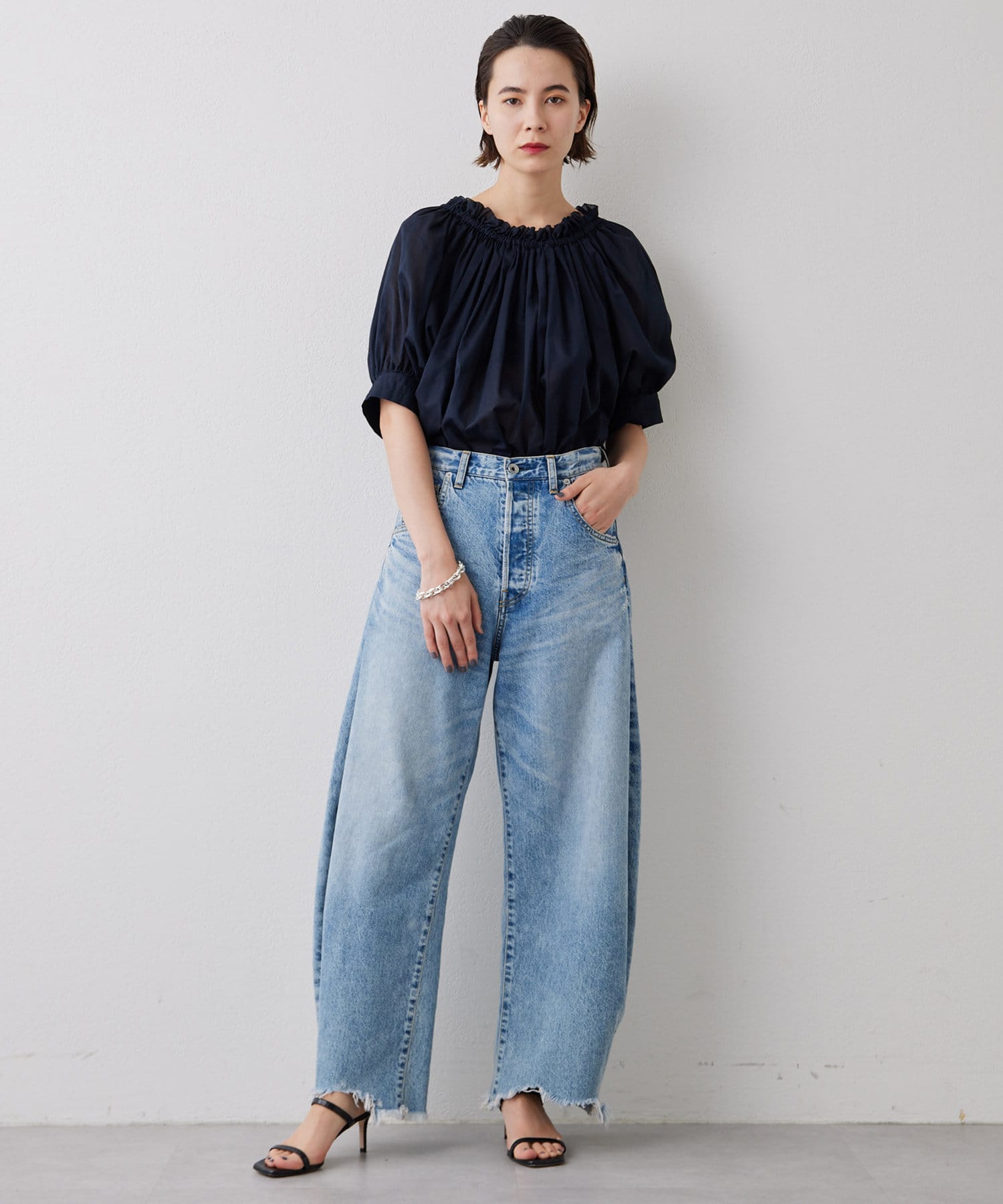 品質は非常に良い Whim Gazette ウィム ガゼット ラインカーブDENIM