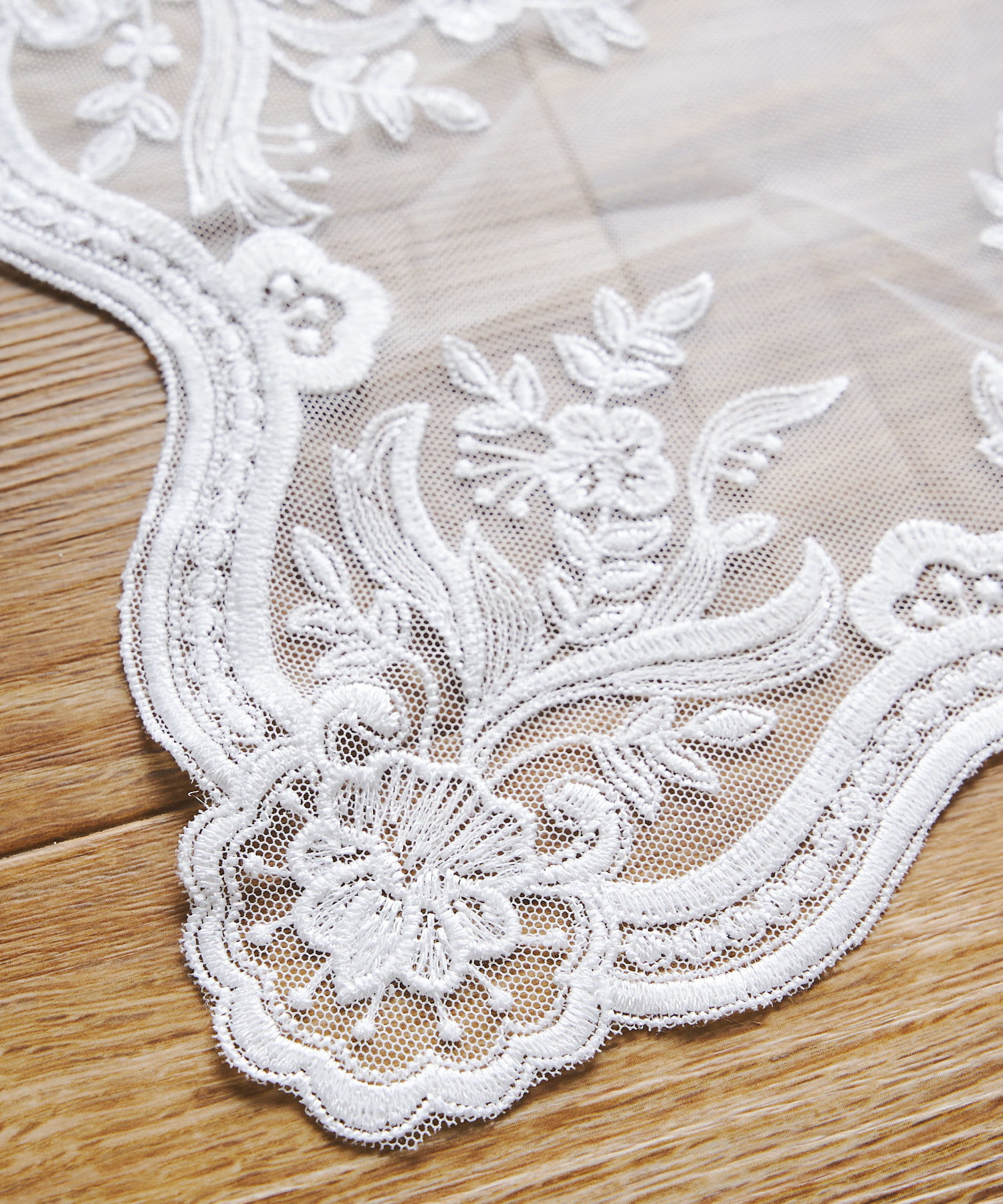 my choice -white-】レースドイリーflower 40×50cm | salut!(サリュ