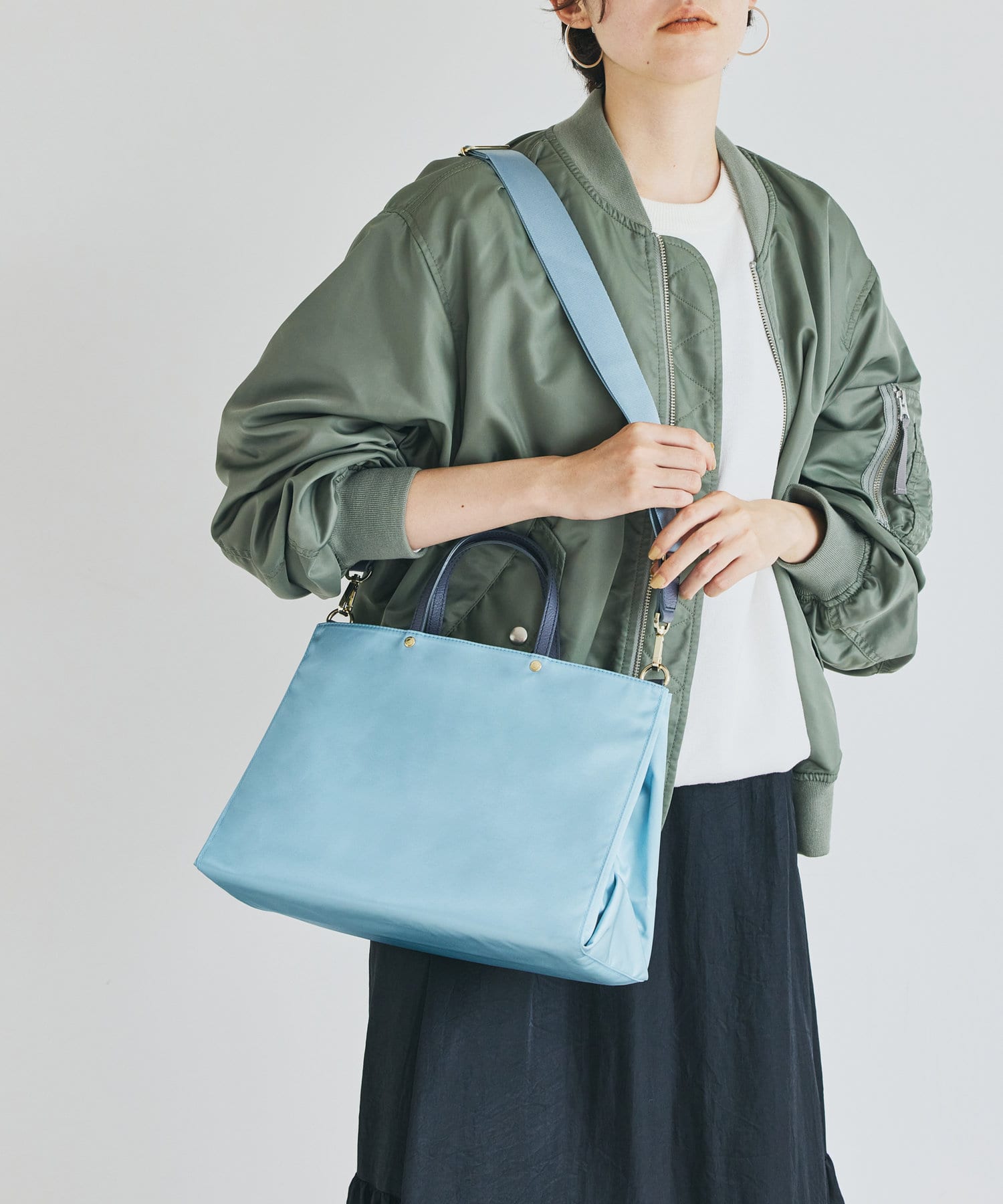 SHOPPER》トートバッグ M【THE CLOUDS NYLON】 | russet(ラシット 