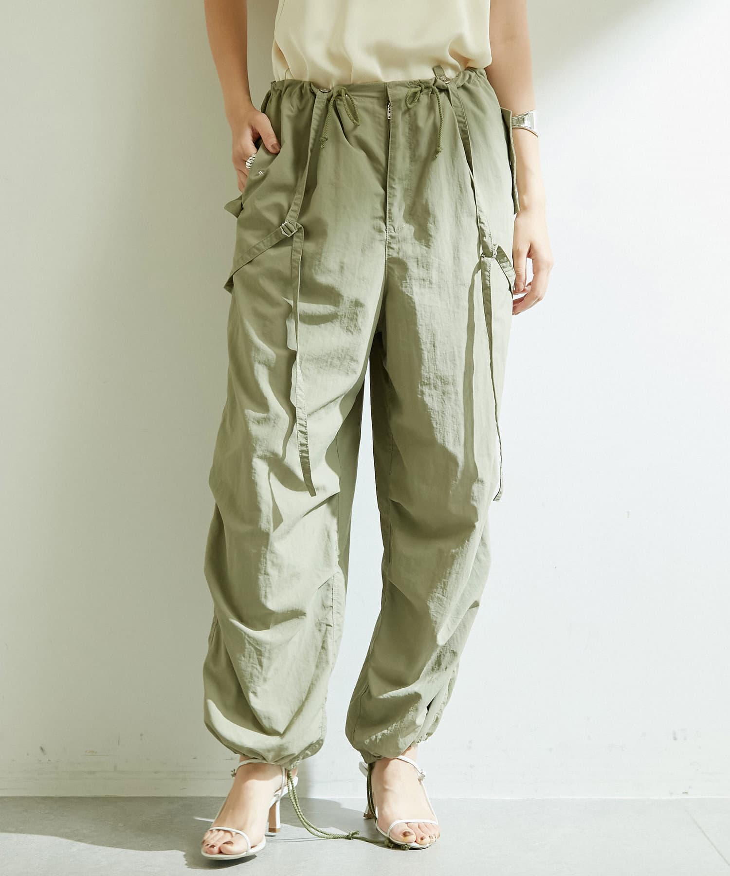 パンツ mp11254-Back Brushed Shaggy Fleece Check Pants パンツ