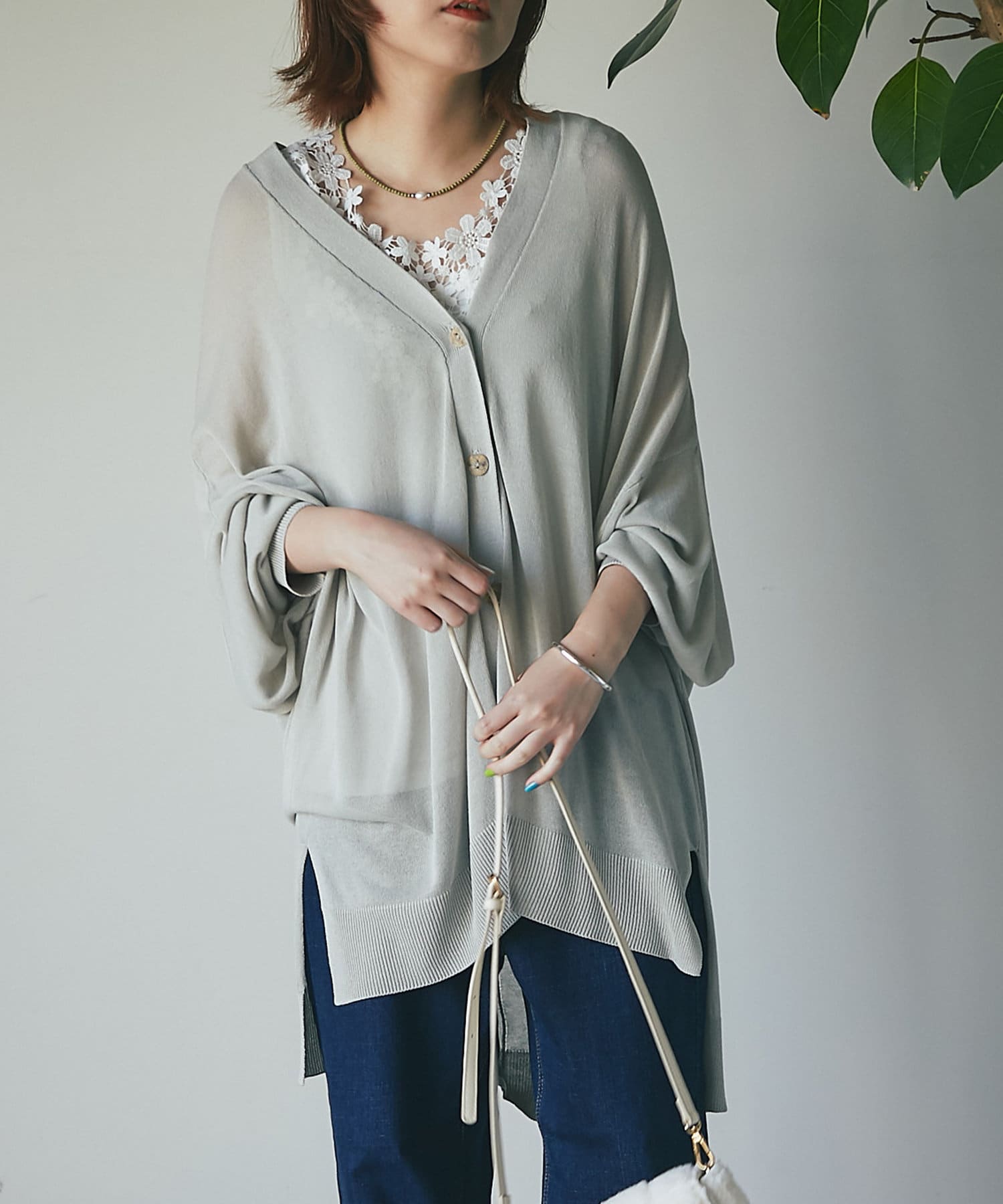 涼しげな透け感 リネンライクロングカーディガン Un Dix Cors アンディコール レディース Pal Closet パルクローゼット パルグループ公式ファッション通販サイト