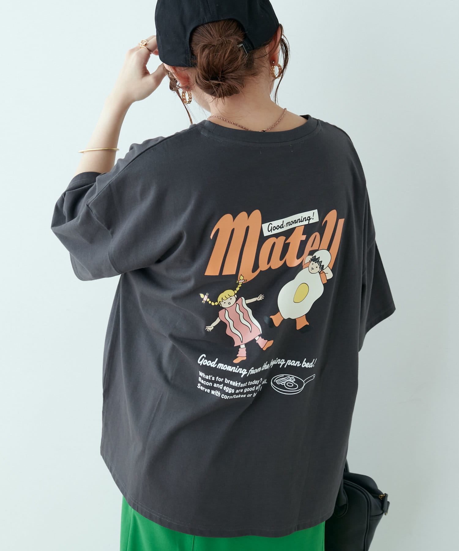 ベーコンエッグプリントTシャツ | NICE CLAUP / OLIVE des OLIVE