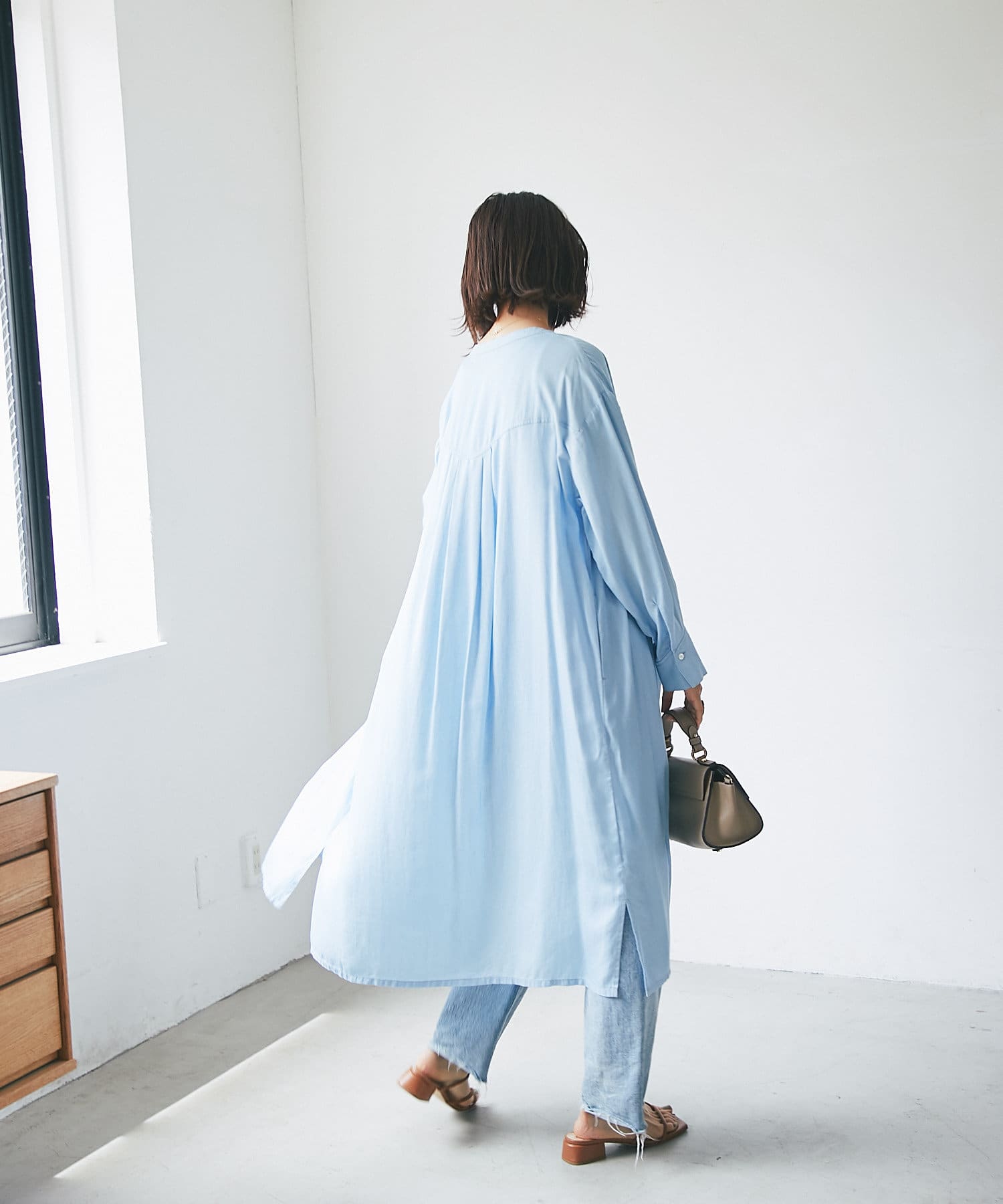 ワンピースでも羽織でも楽しめる ライトデニムシャツワンピース Outlet Premium アウトレット プレミアム レディース Pal Closet パルクローゼット パルグループ公式ファッション通販サイト