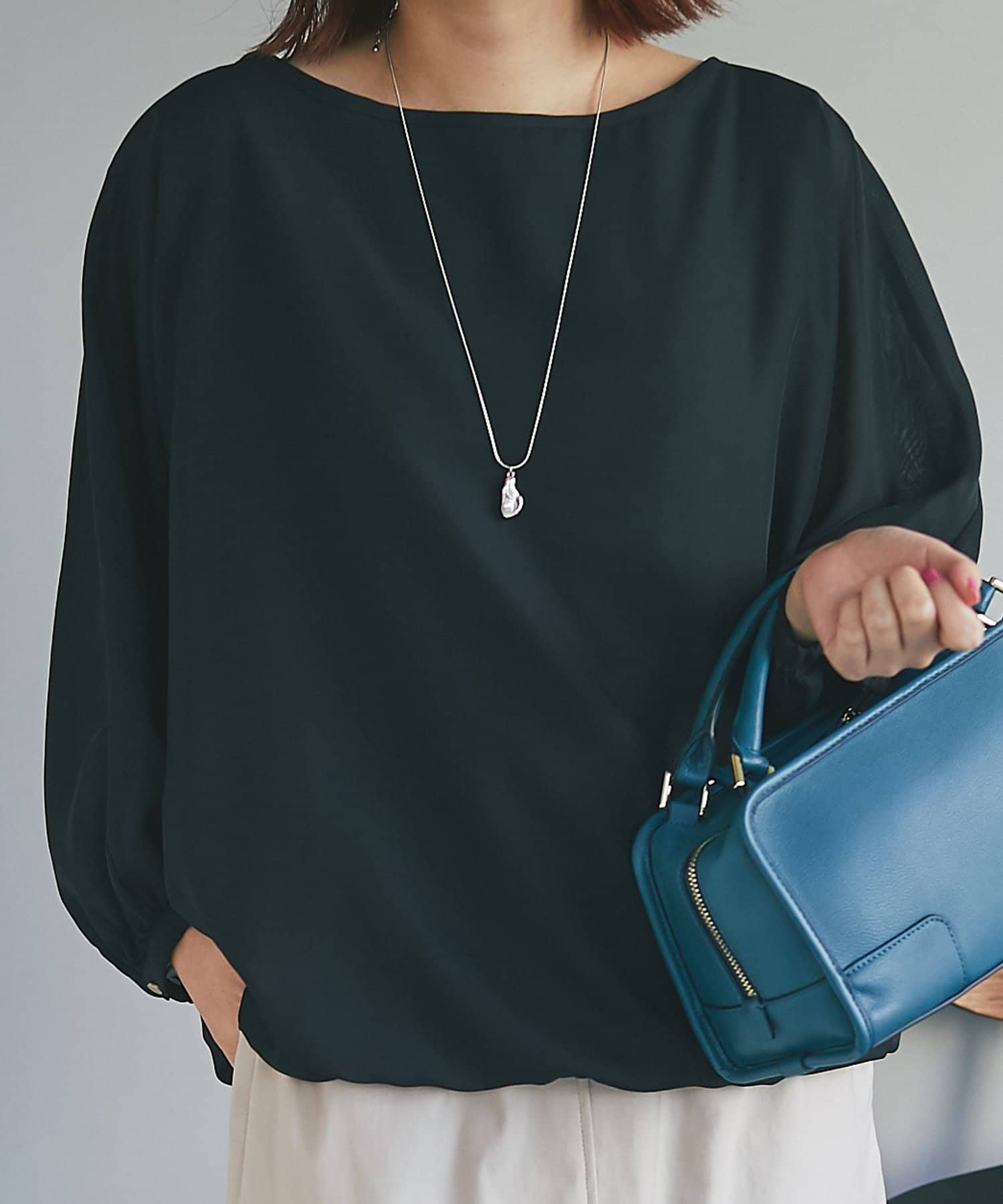 un dix cors(アンディコール) 【さりげないパールデザインが光る】しずく×パールネックレス