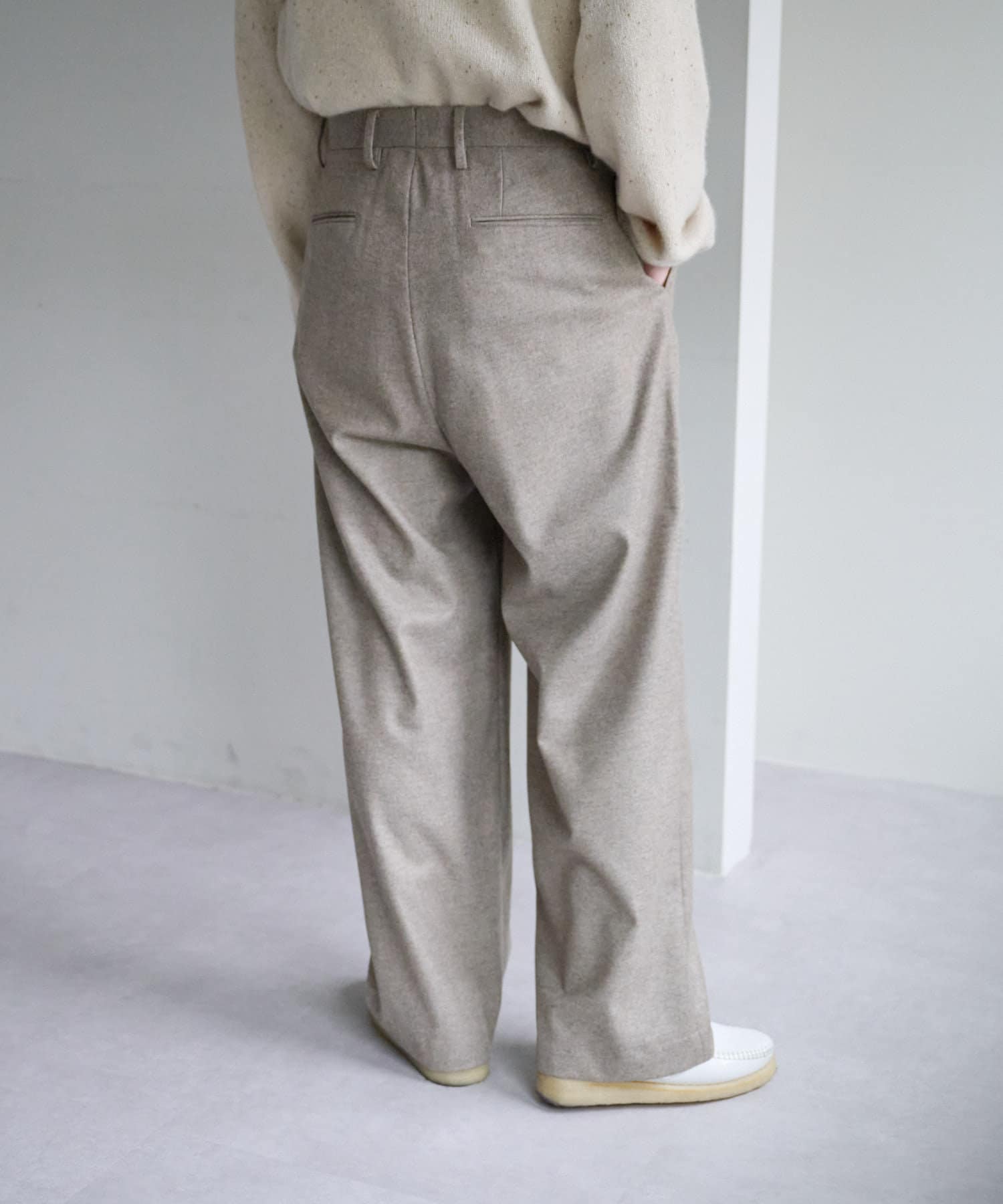 女性が喜ぶ♪ Phlannel wool cashmere buggy trousers 美品 sergiani