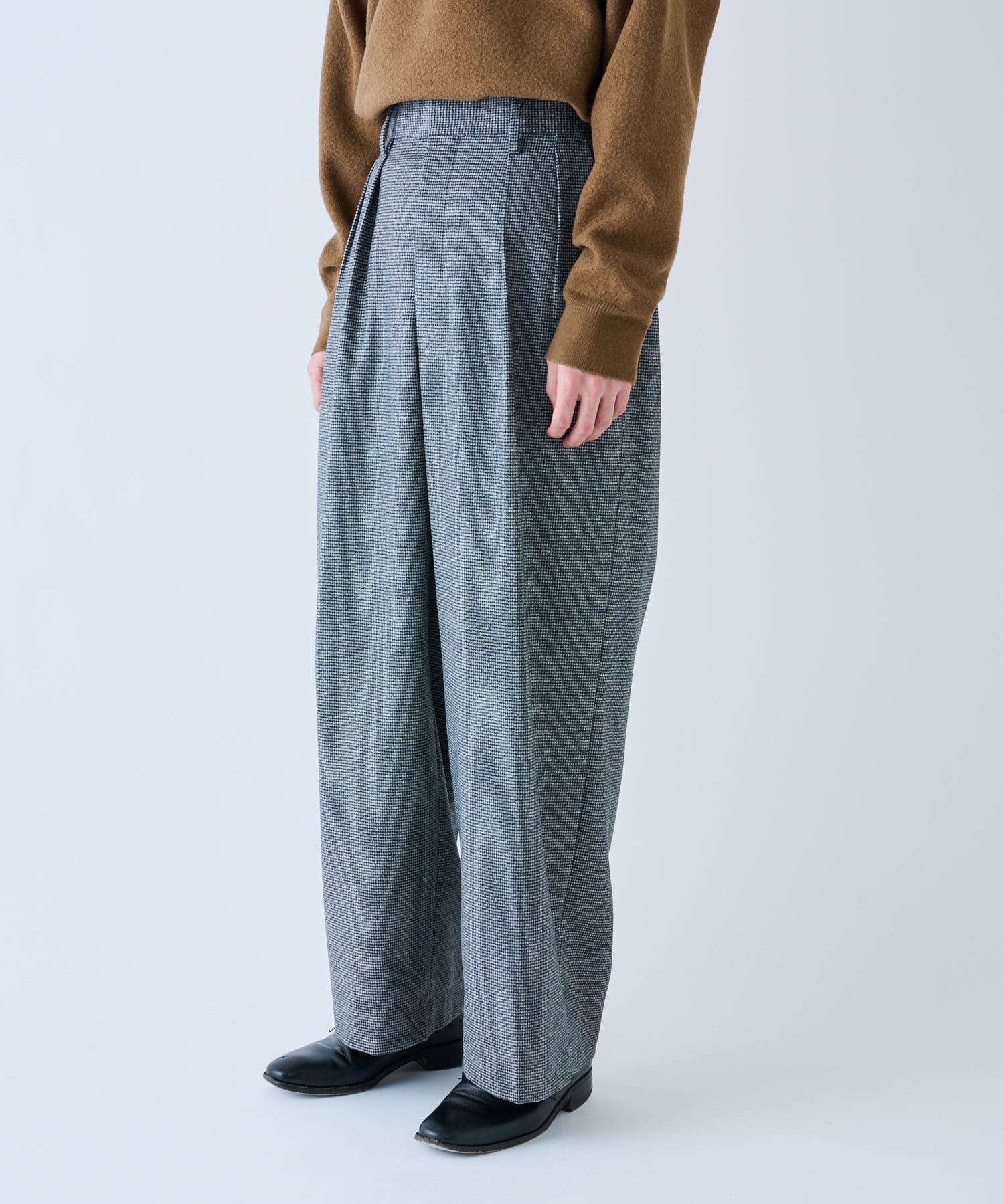 Phlannel wool cashmere buggy trousers ブラック系 パンツ セット割