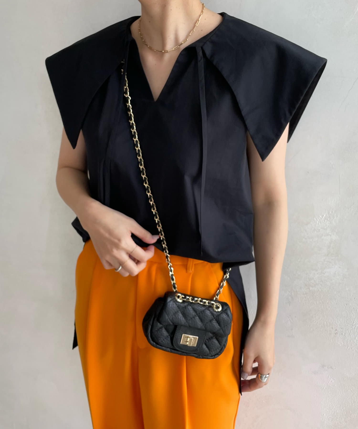 OUTLET(アウトレット) 【DouDou】ビッグセーラーカラーブラウス