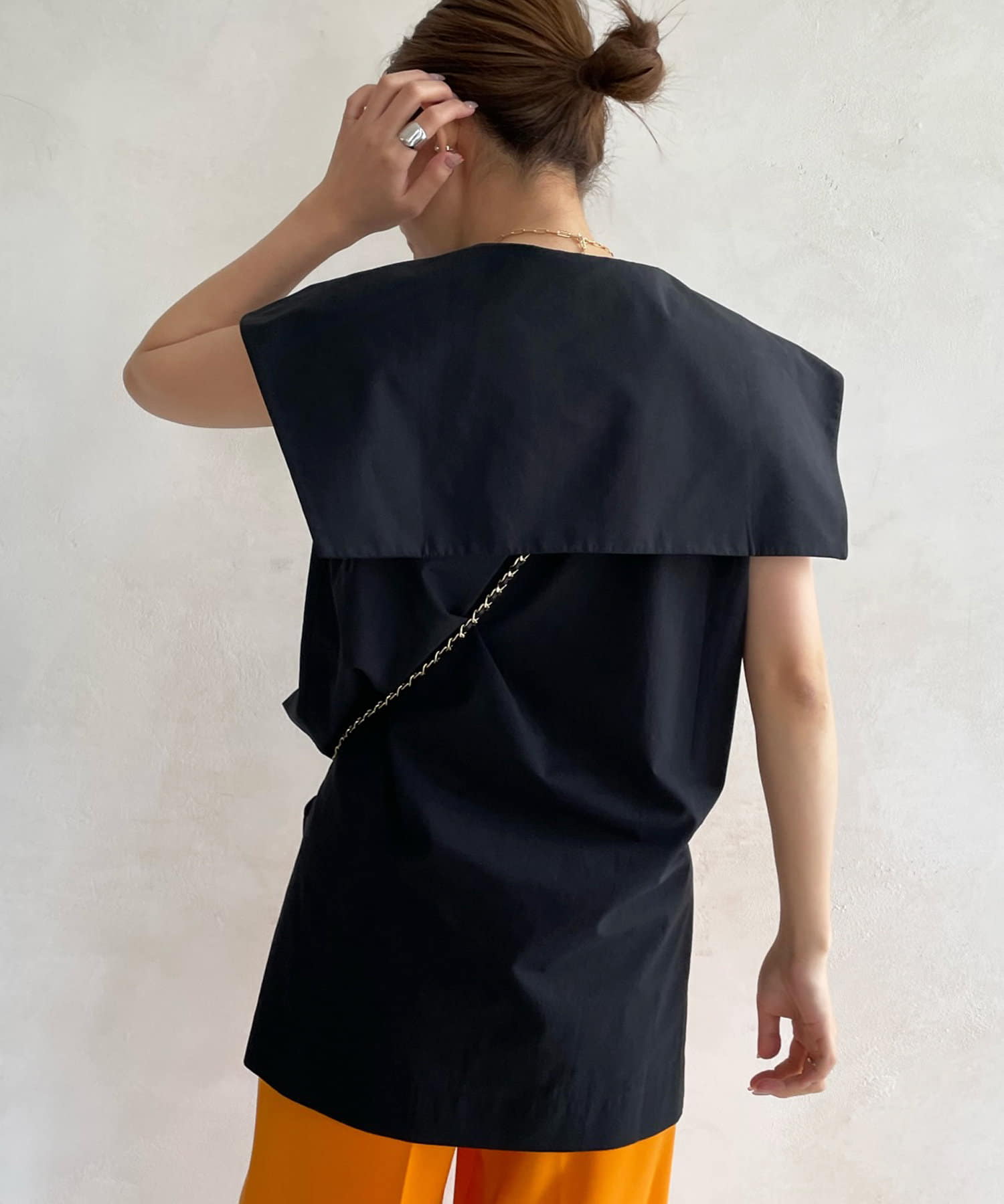 OUTLET(アウトレット) 【DouDou】ビッグセーラーカラーブラウス