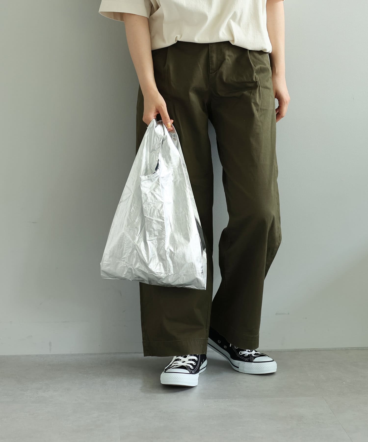 激安大特価！】 baggu エコバッグ baby メタリック シルバー tdh