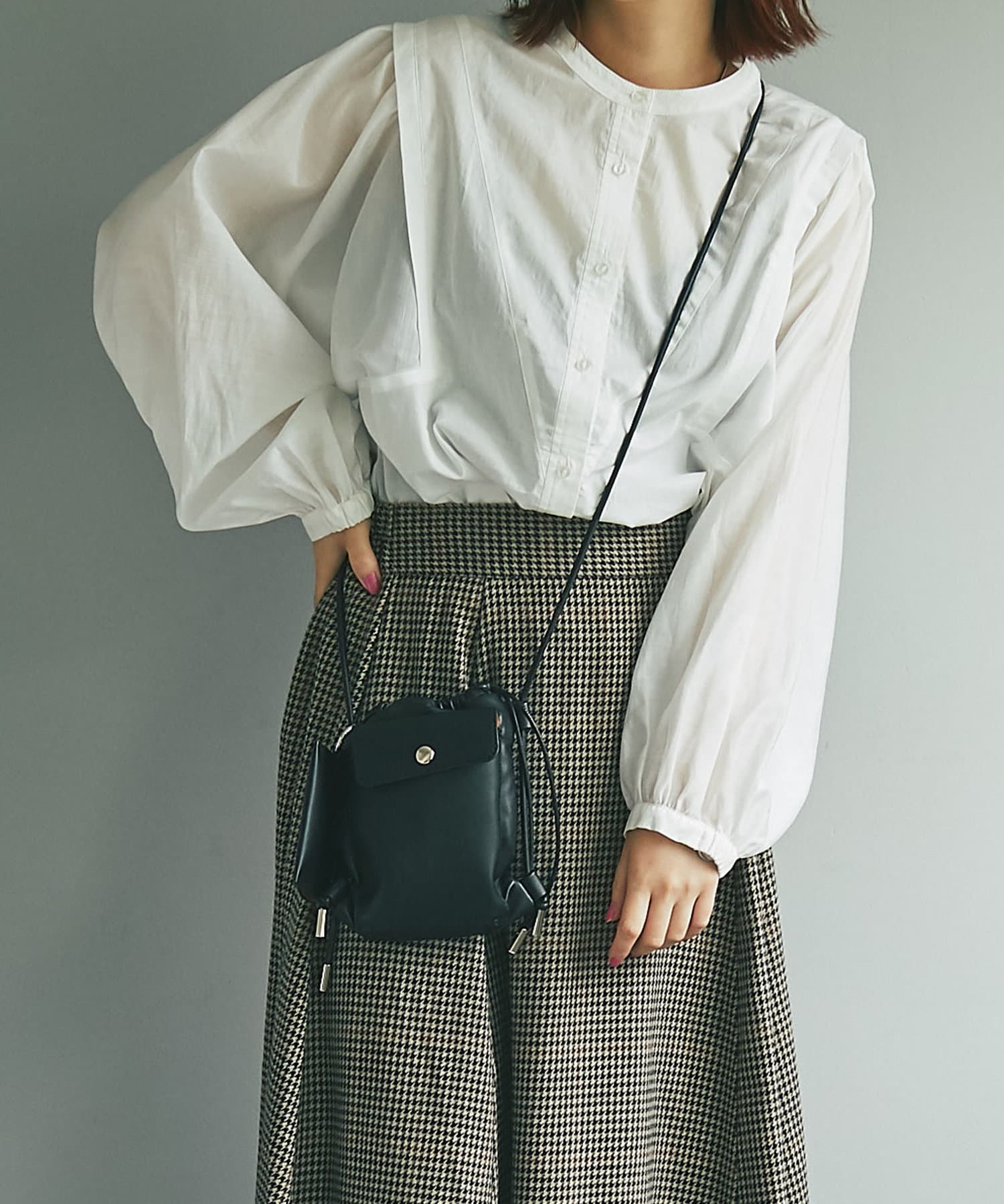 un dix cors(アンディコール) 【着回し自在】２WAYボリュームシアー袖ブラウス