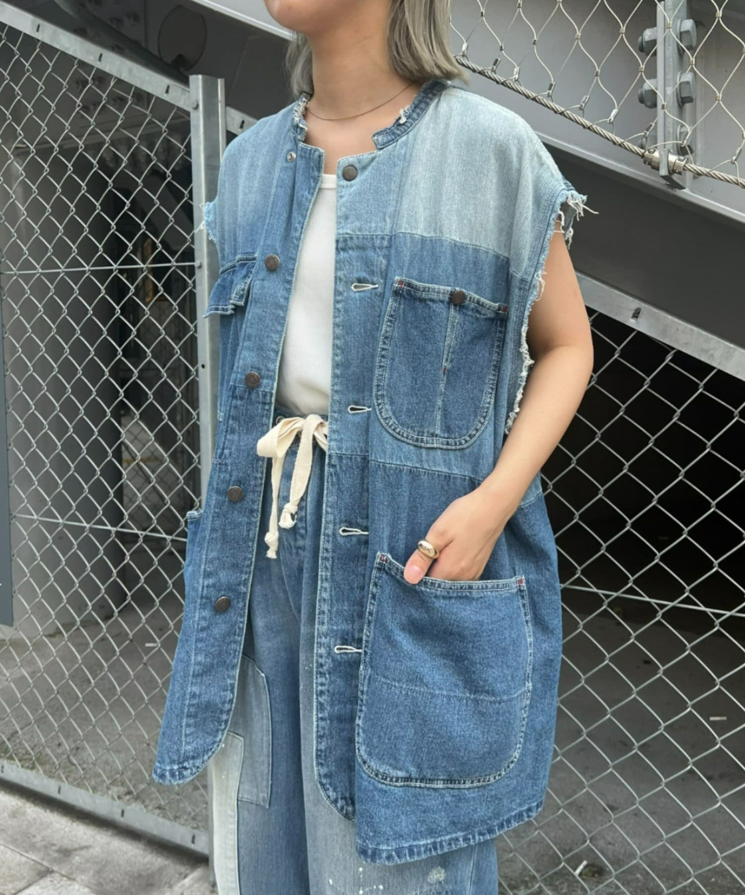 セール正規品gilet ヴィンテージ リメイクデニムショートパンツ 赤耳 パンツ