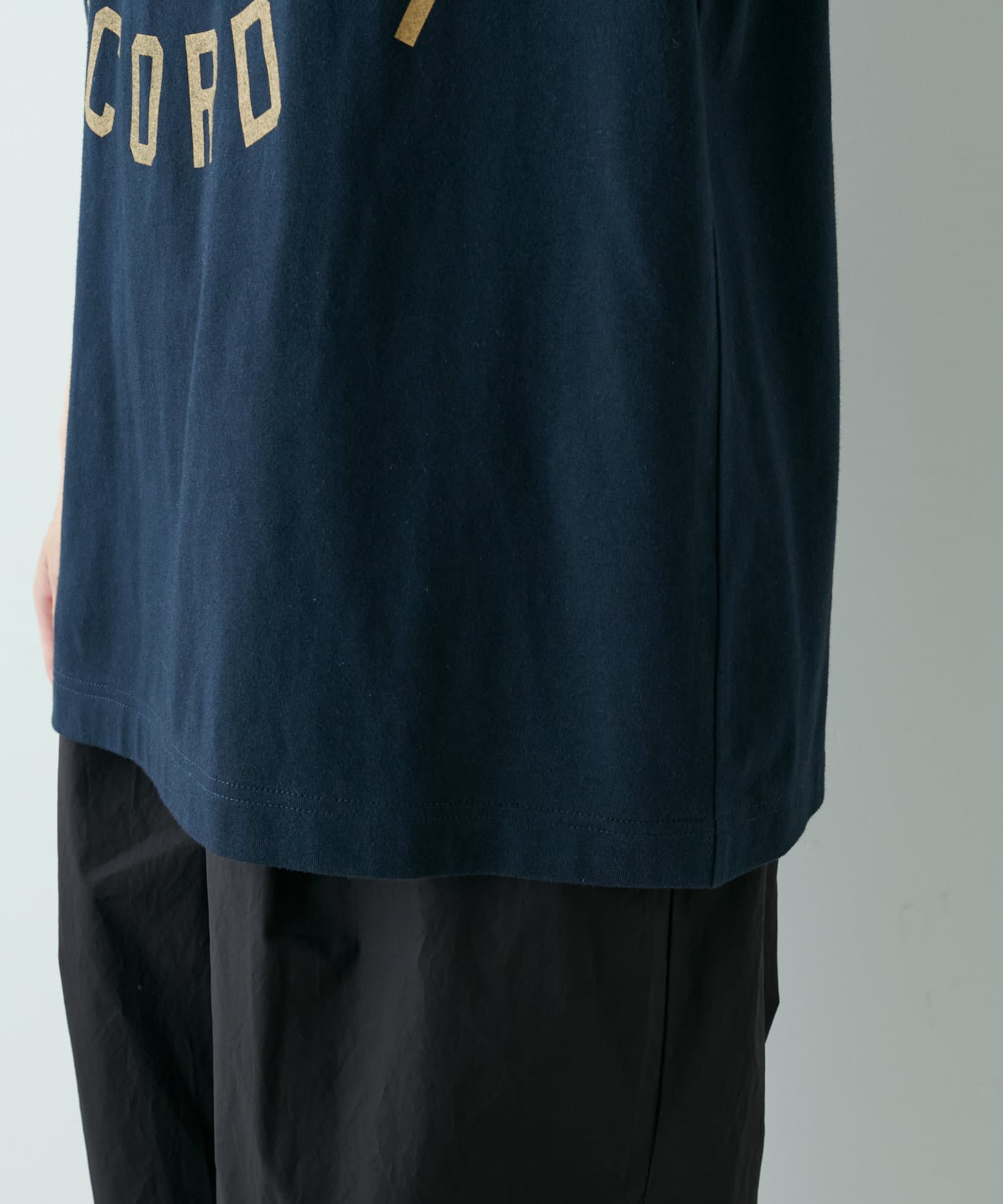 PUAL CE CIN(ピュアルセシン) リンガーカレッジロゴTシャツ
