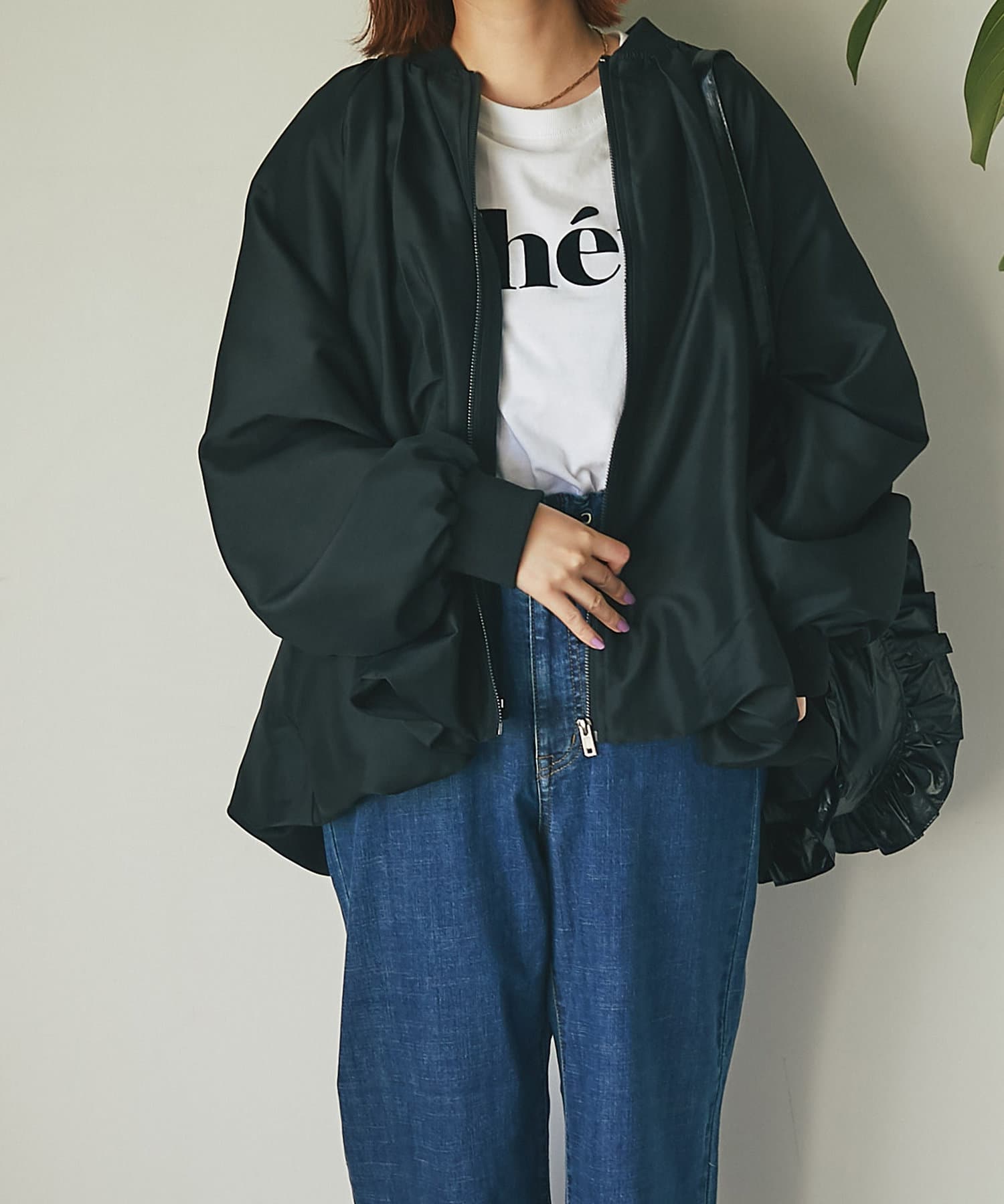 un dix cors(アンディコール) 【ふわっと軽い着心地】ミリタリーバルーンブルゾン