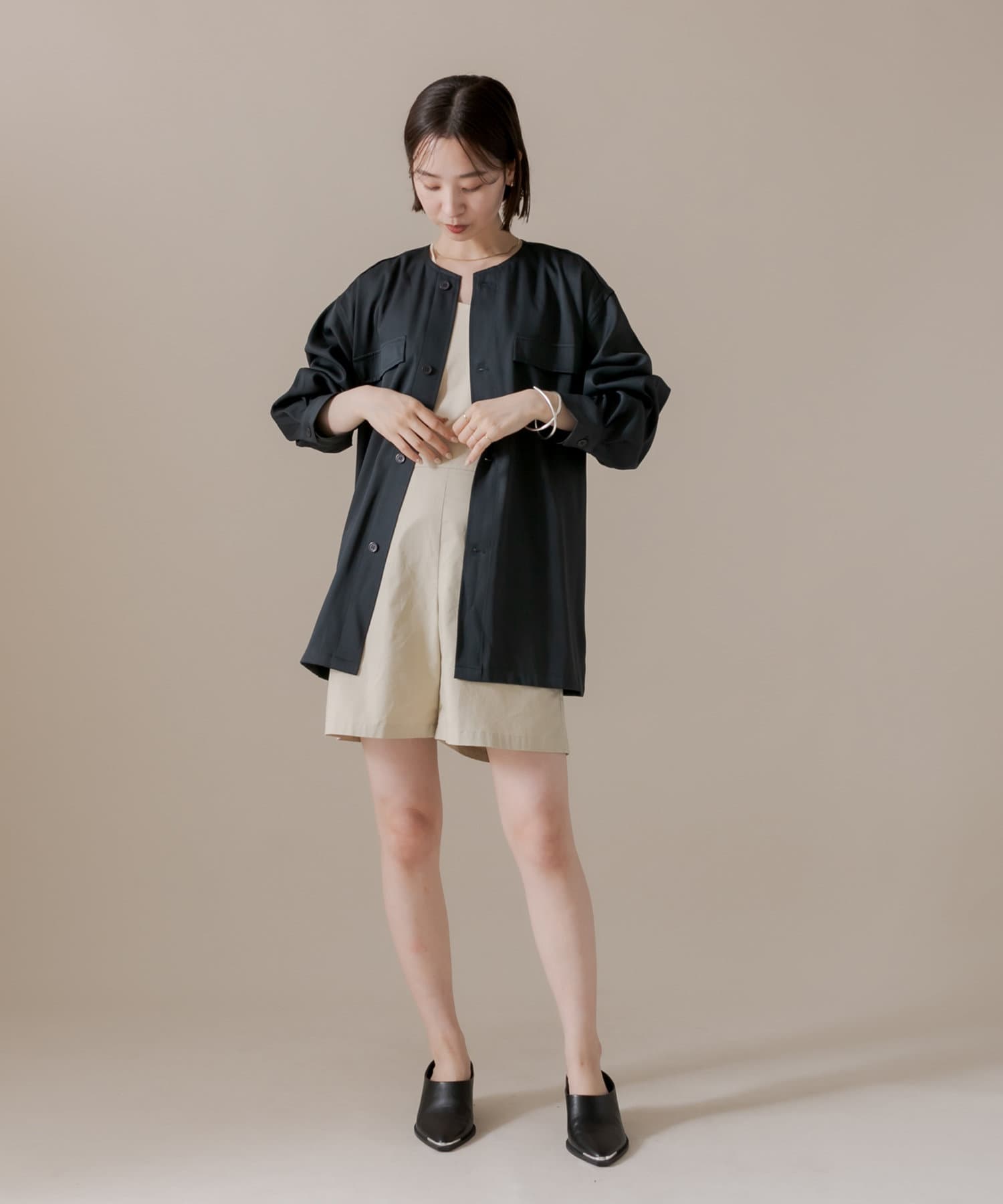 mline] セットUPシャツジャケット | mystic(ミスティック)レディース