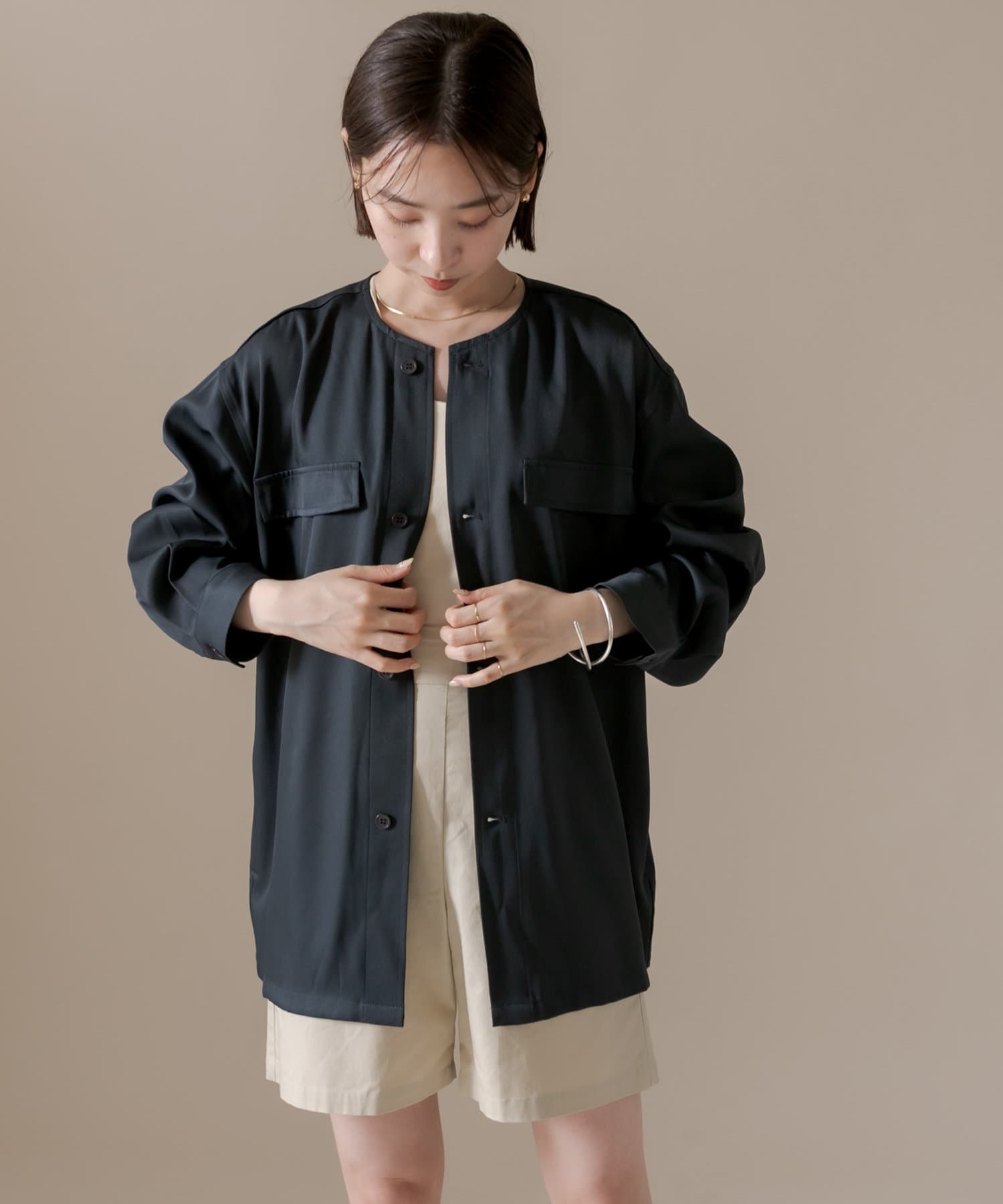 mline] セットUPシャツジャケット | mystic(ミスティック)レディース