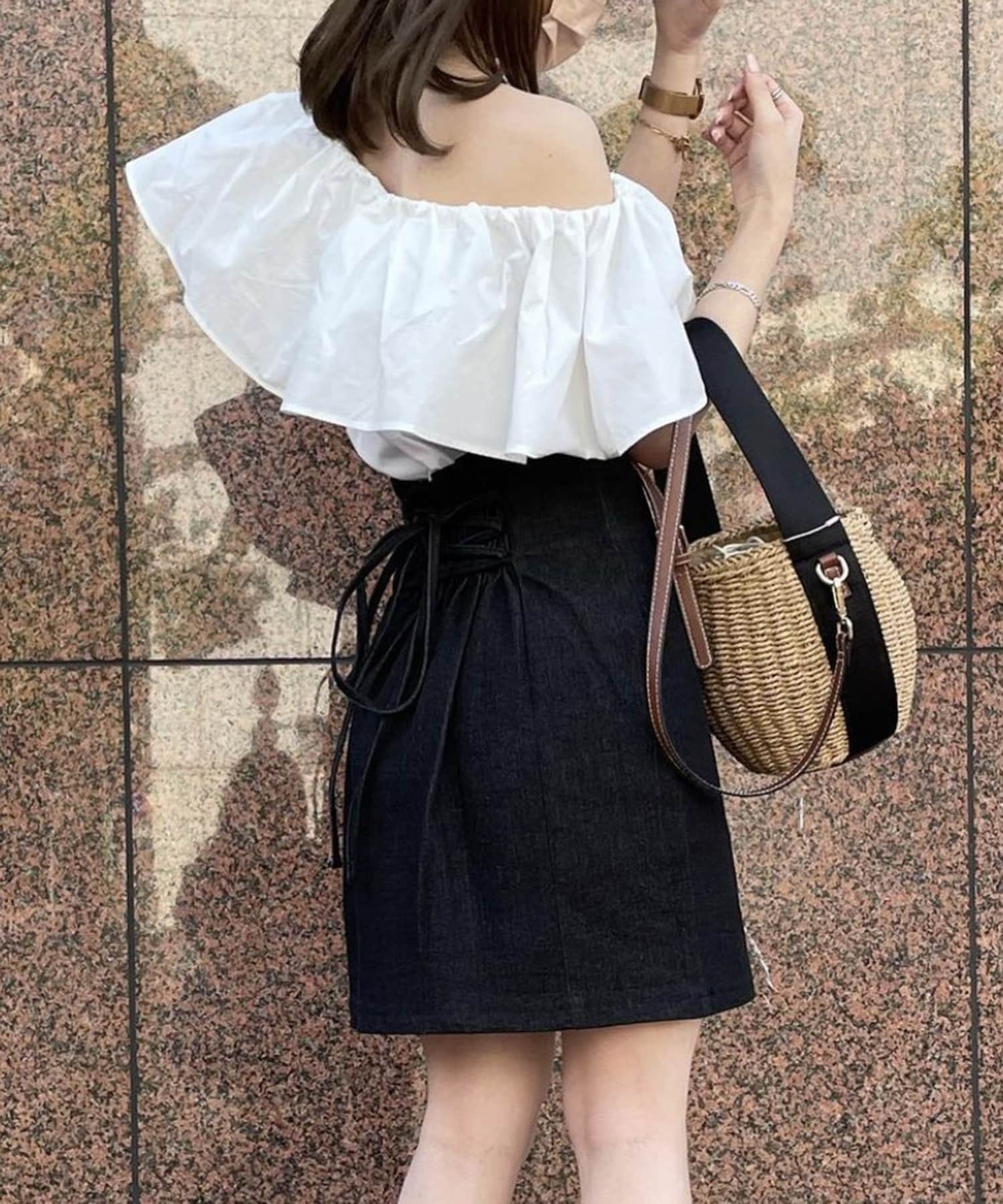 NICE CLAUP / OLIVE des OLIVE OUTLET(ナイスクラップ  / オリーブ デ オリーブ アウトレット) 【one after anothe】ワンショルダーブラウス