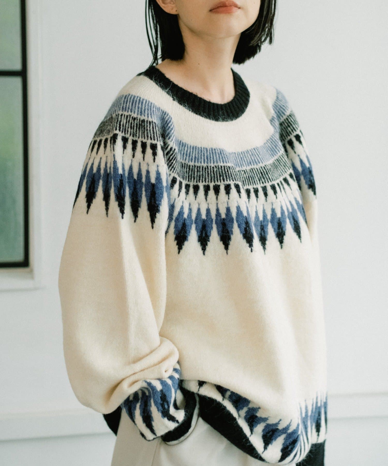 WHIMSIC】FAIRISLE PATTERN KNIT PULLOVER | Kastane(カスタネ