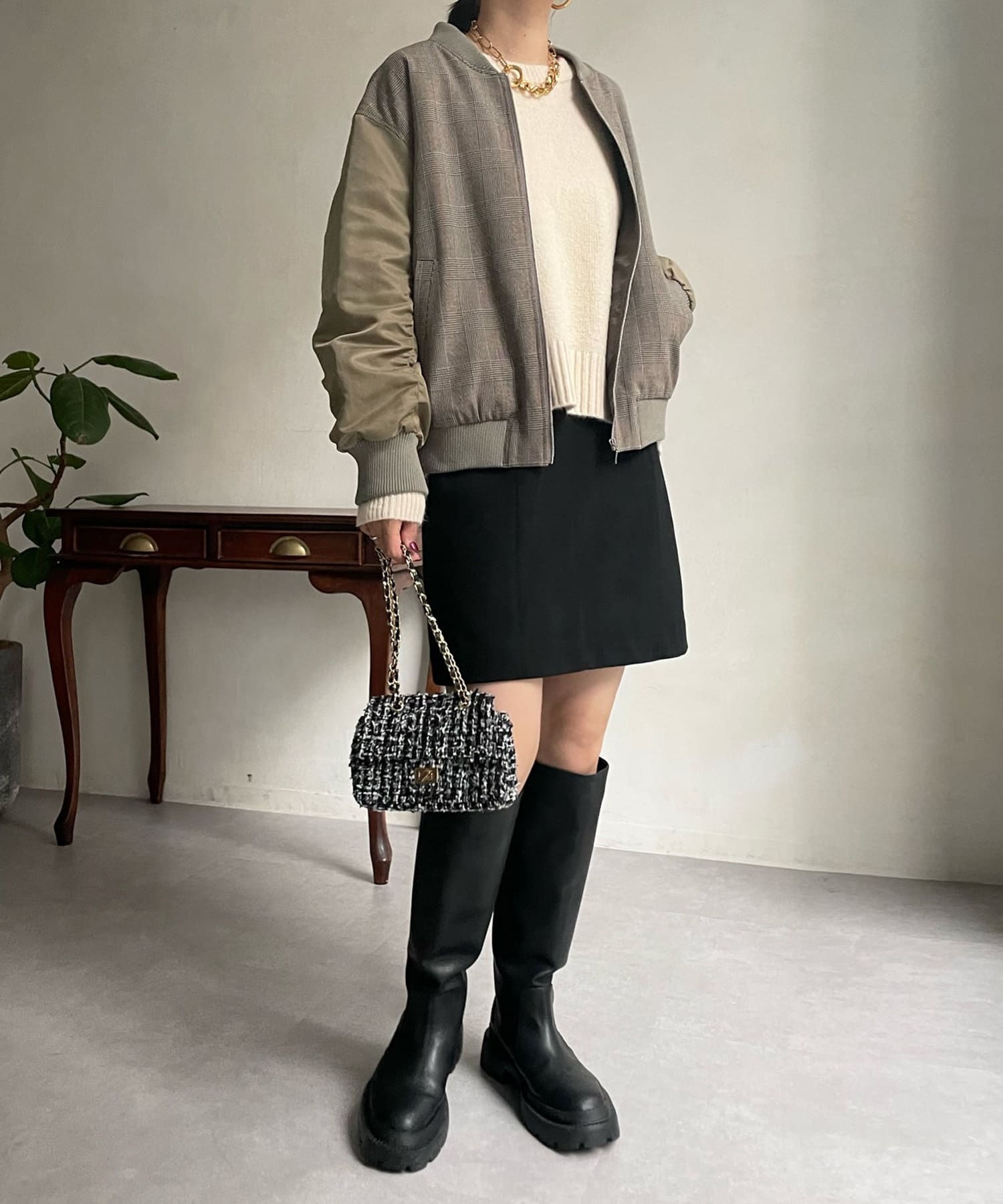 WEB限定】異素材切替ブルゾン | DOUDOU(ドゥドゥ)レディース | PAL