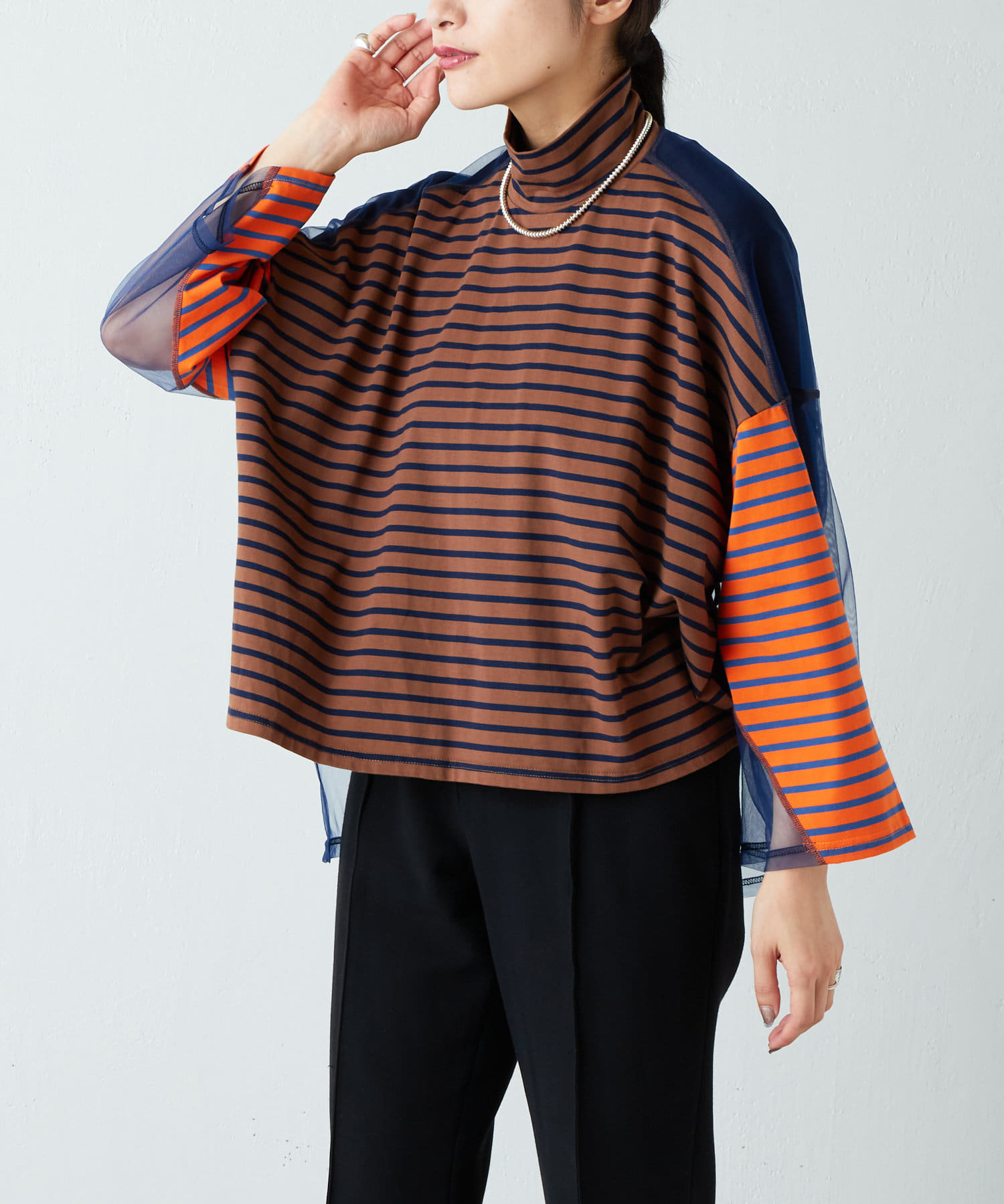 新作商品】インパクト大のシアーボーダーTシャツ - ear