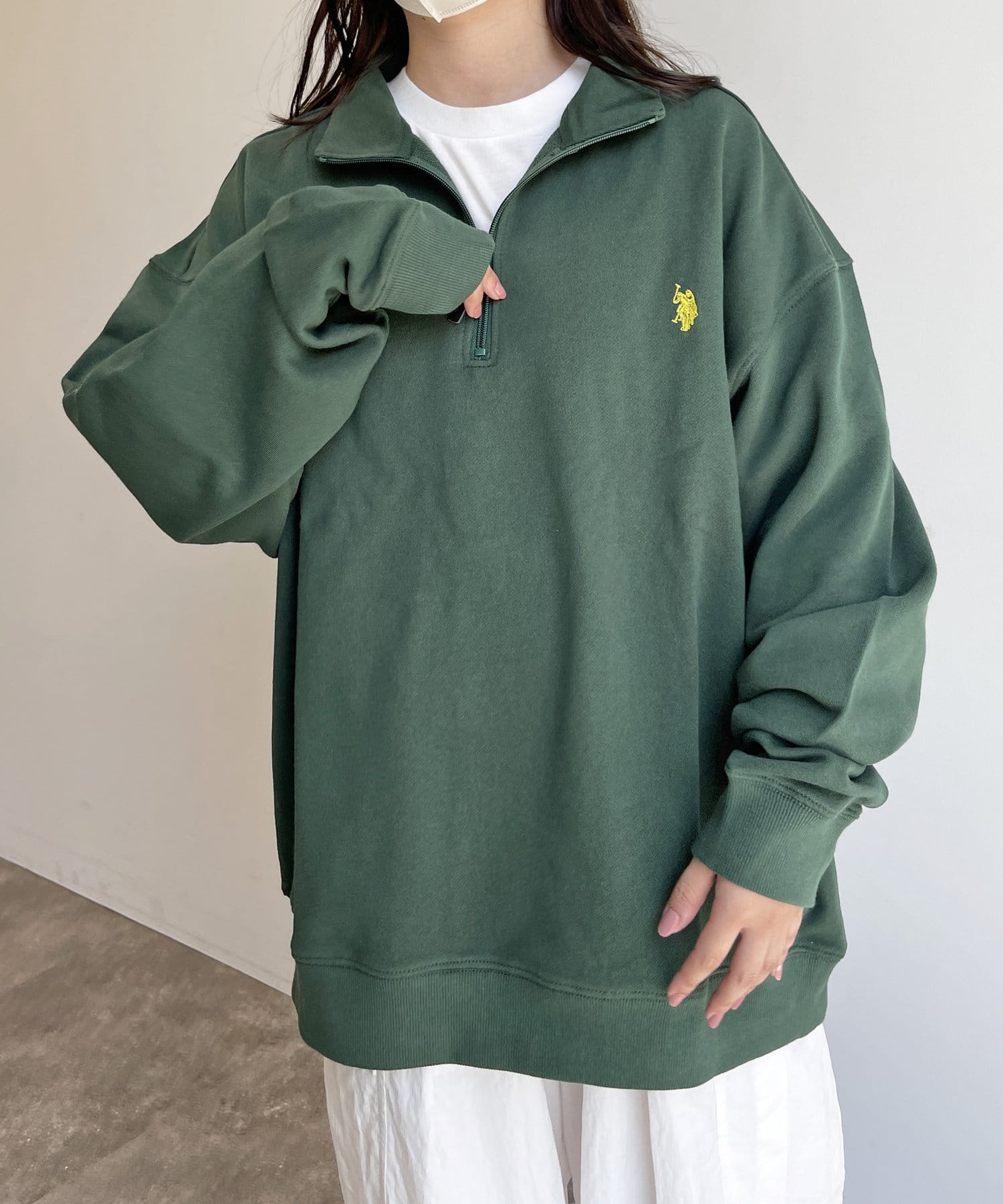 【U.S. POLO ASSN.】1ポイント刺繍裏毛ハーフジップスウェット | CPCM(シーピーシーエム)レディース | PAL  CLOSET(パルクローゼット) - パルグループ公式ファッション通販サイト