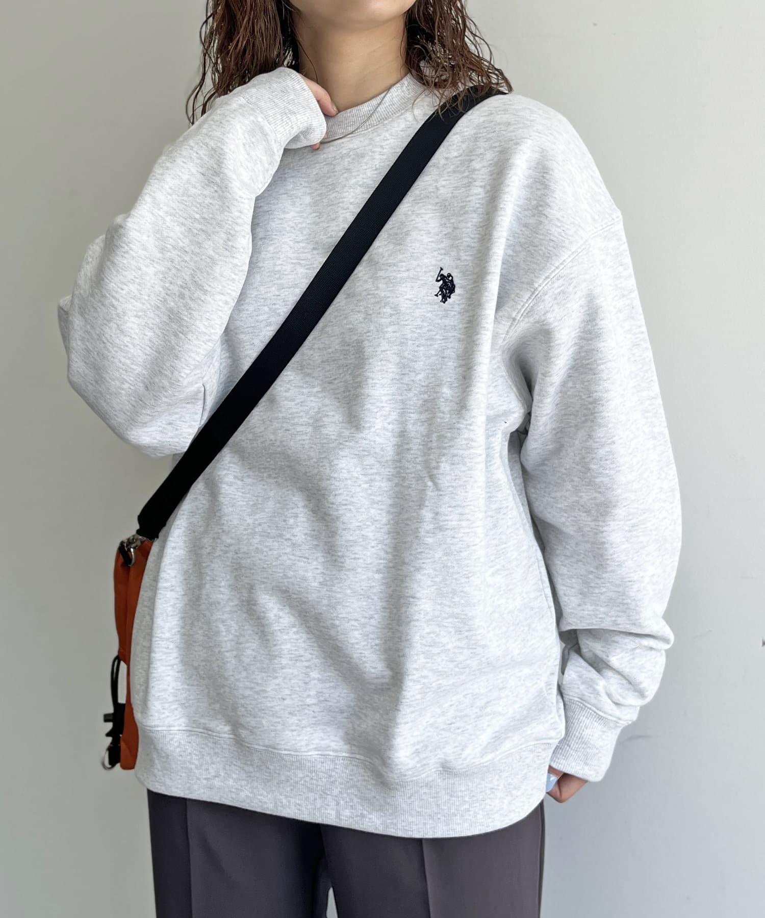 CPCM(シーピーシーエム) 【U.S. POLO ASSN.】1ポイント刺繍クルーネックスウェット