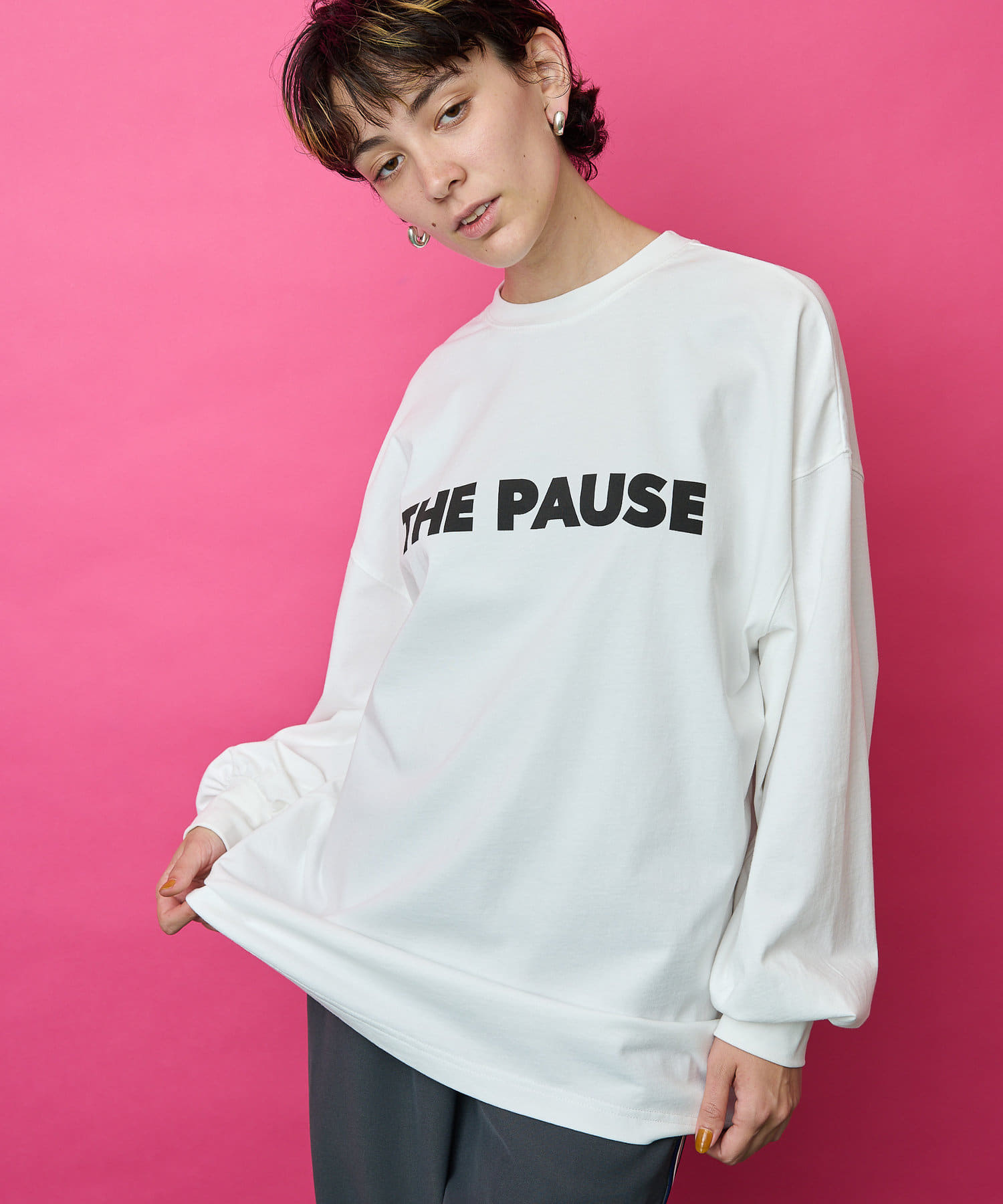 THE PAUSE】THE PAUSEロングスリーブTシャツ | Whim Gazette(ウィム ...