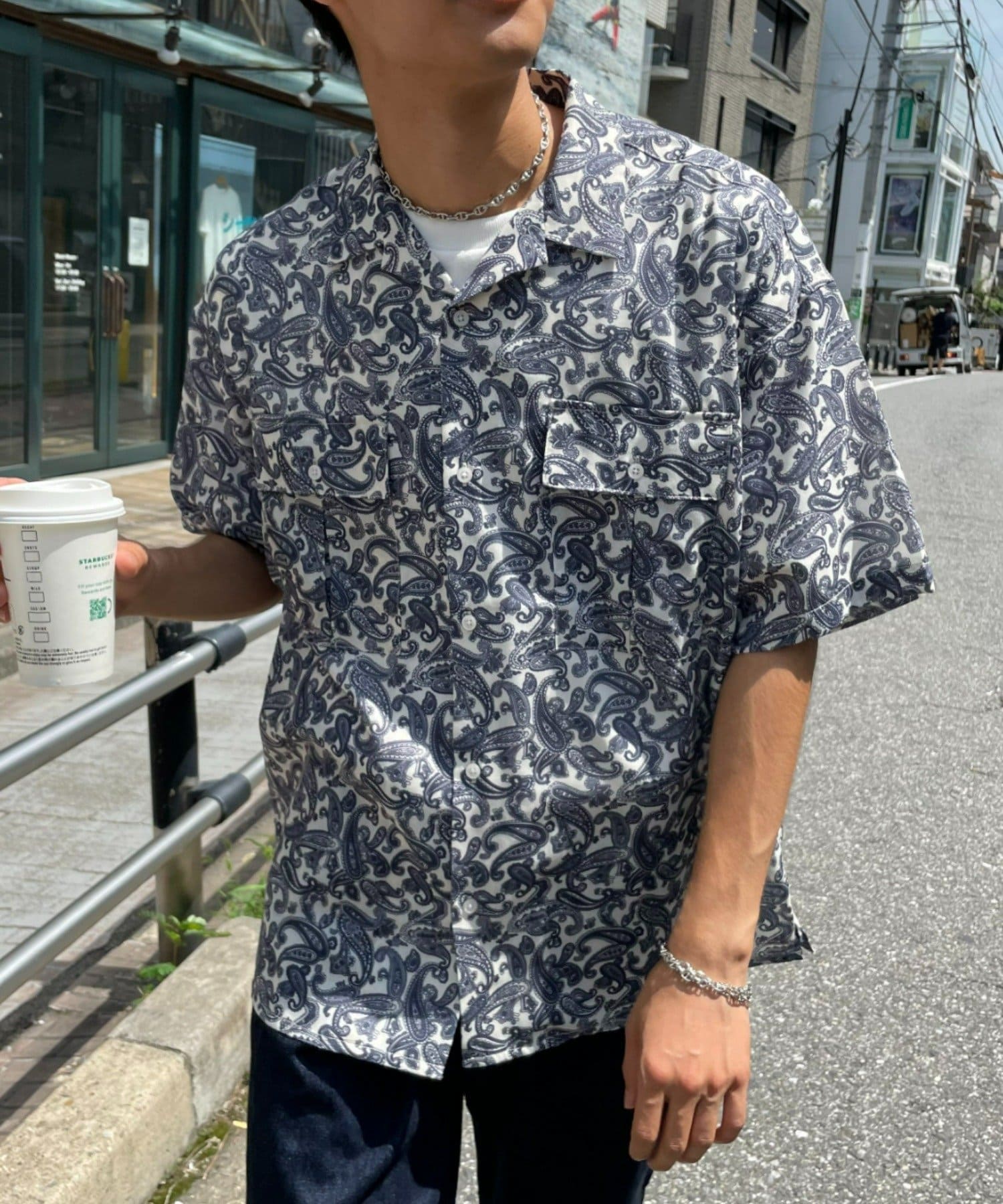 22awアイテム セットアップ可能 ペイズリー開襟シャツ ユニセックス Ciaopanic チャオパニック レディース Pal Closet パルクローゼット パルグループ公式ファッション通販サイト